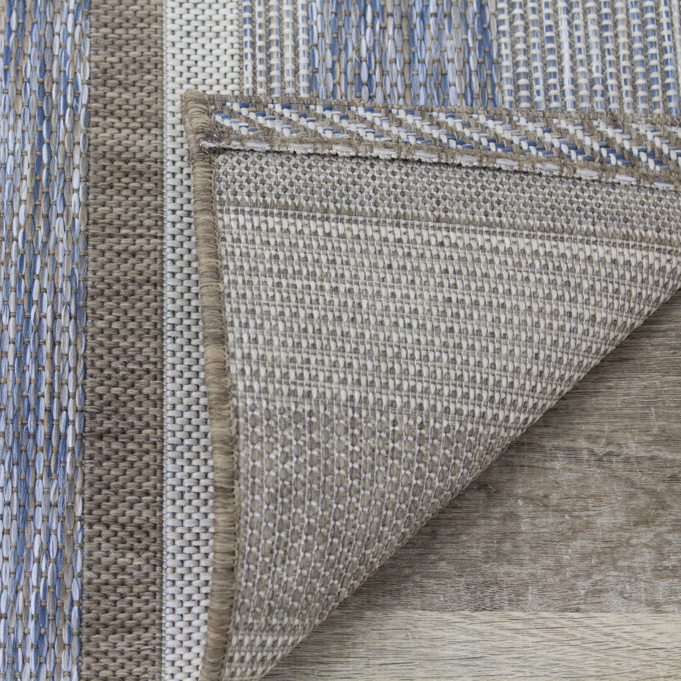 Euclid 3'11" X 5'7" Indoor/Outdoor Banded Rug - Grey Brown Area Rug