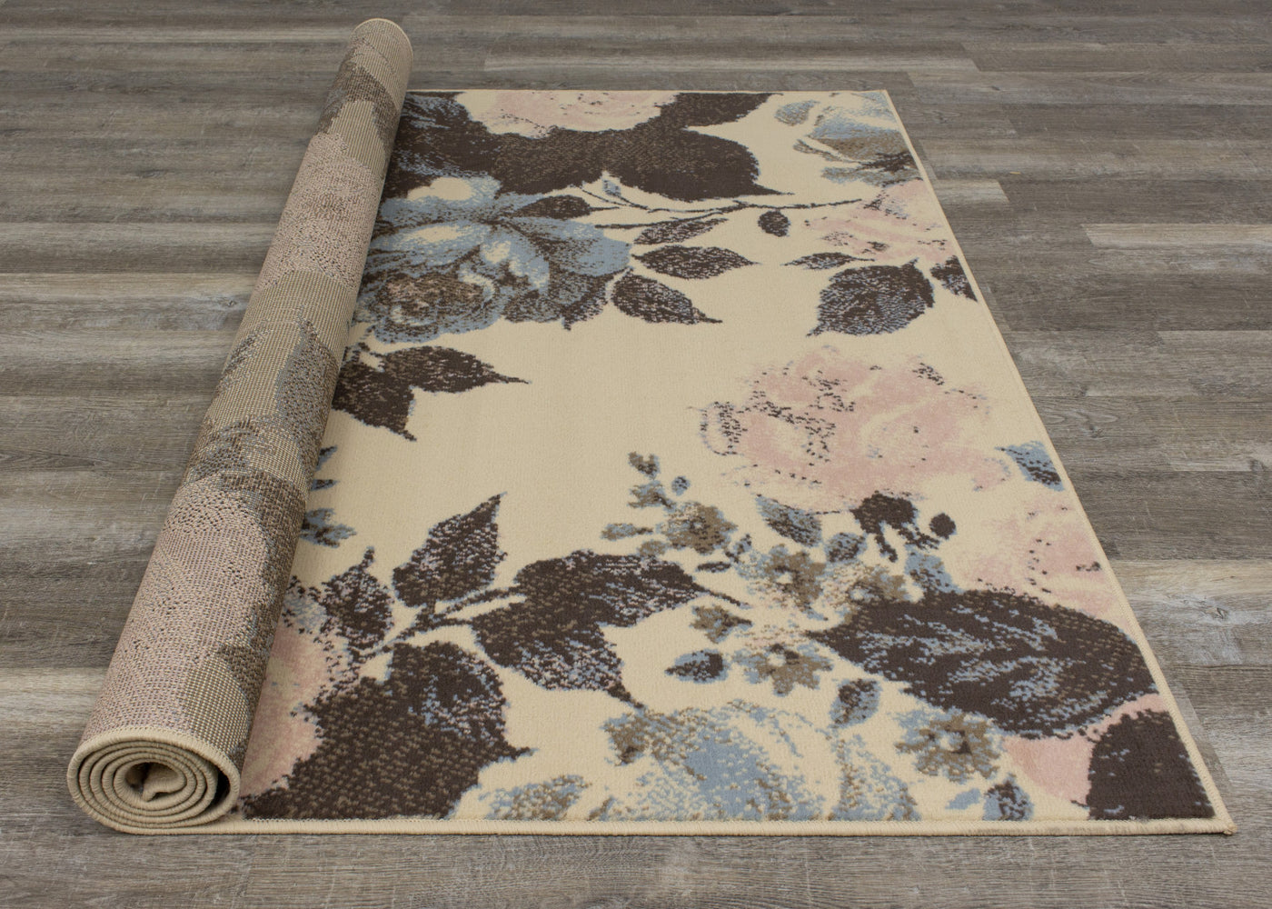 Fiona 5'3" X 7'4" Flowers Rug - Cream Pink Area Rug