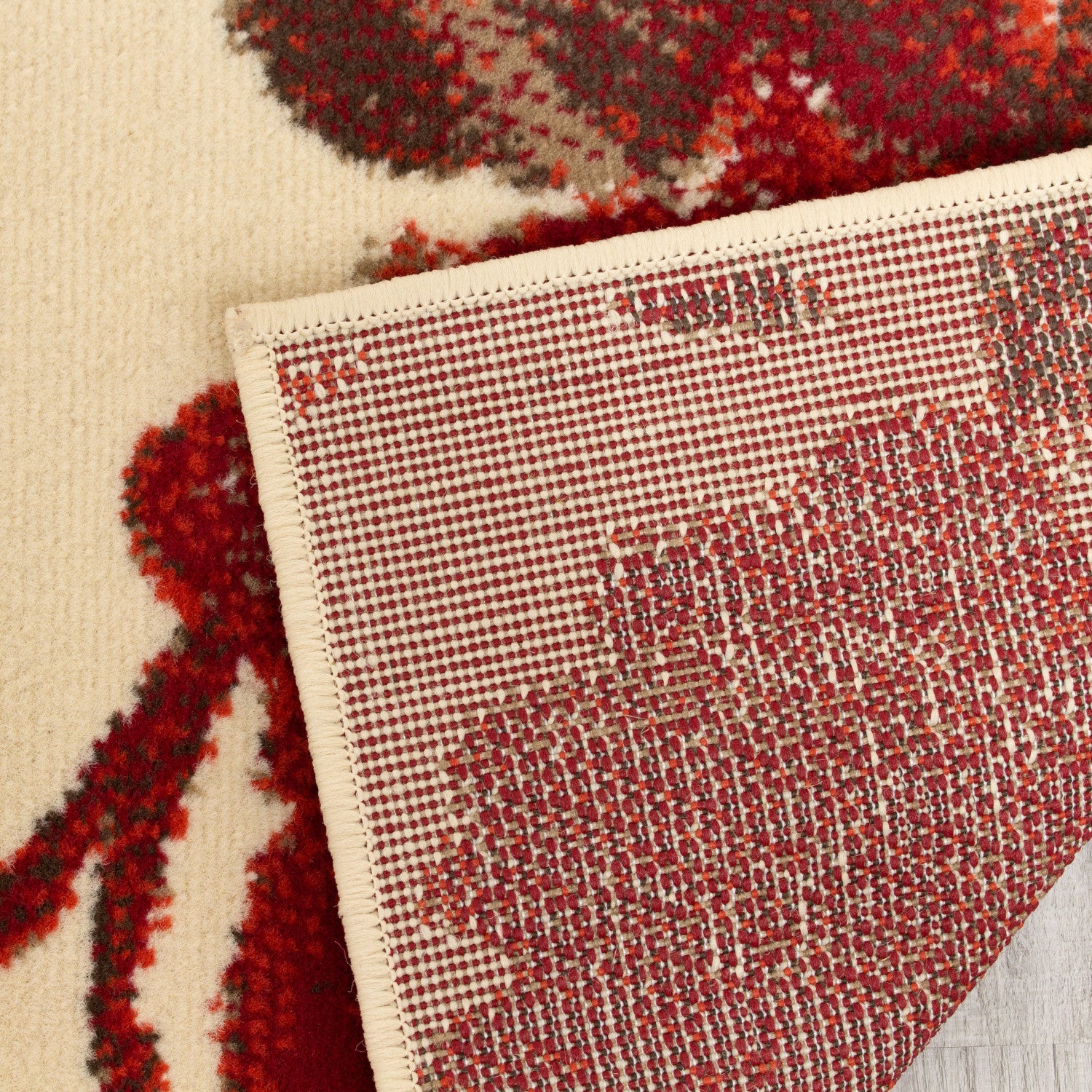 Fiona 5'3" X 7'4" Vintage Rug - Cream Red Area Rug