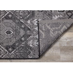 Jango 5'3" X 7'4" Indoor/Outdoor Geometric Rug - Grey Black  Area Rug