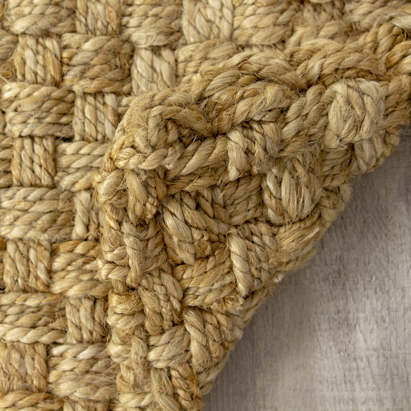 Jute 5'3" X 7'7" Basketweave Rug - Beige Area Rug