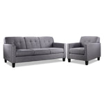 Merlin Sofa and Chair Set - Grey
