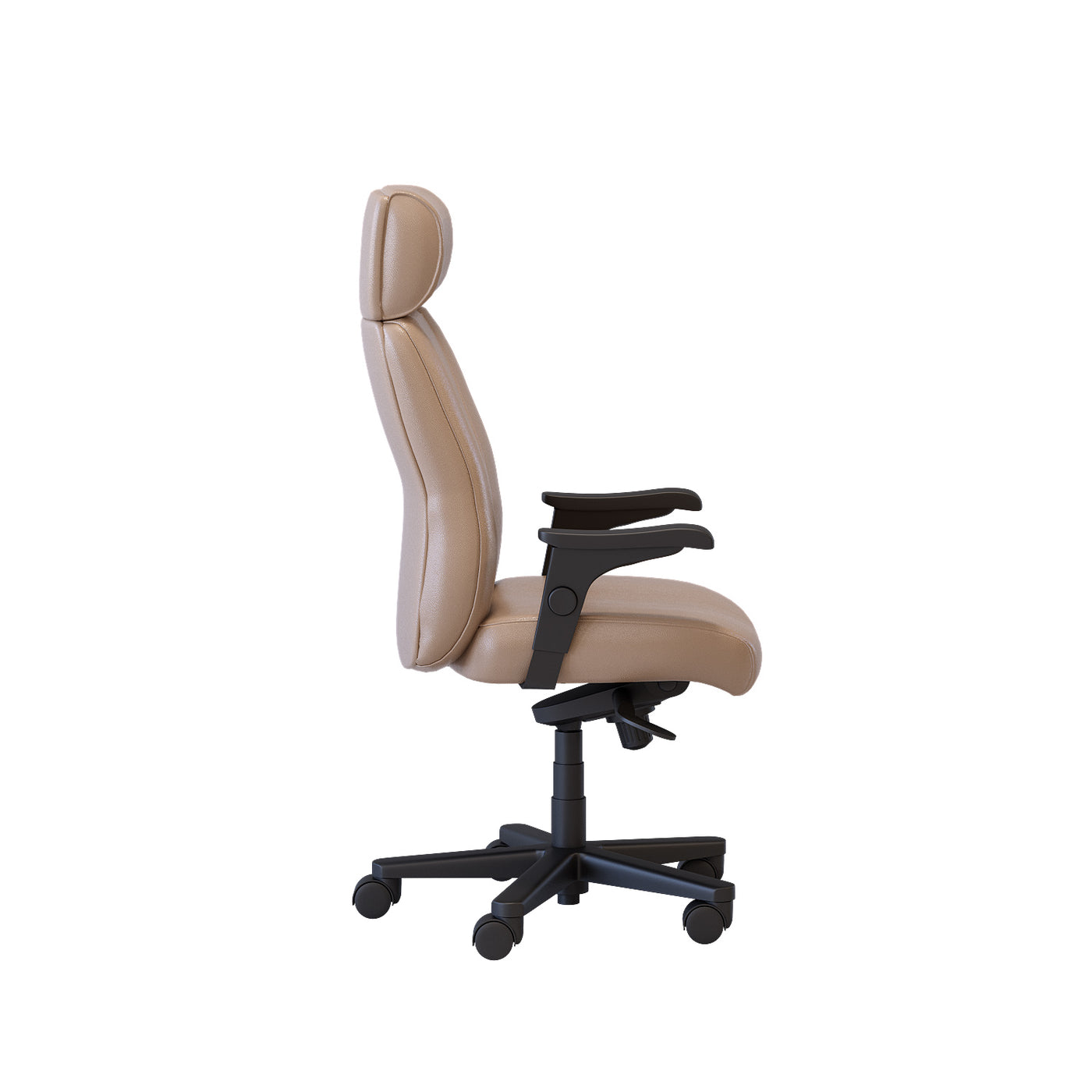 Benjamin Leather Plus Office Chair - Stone