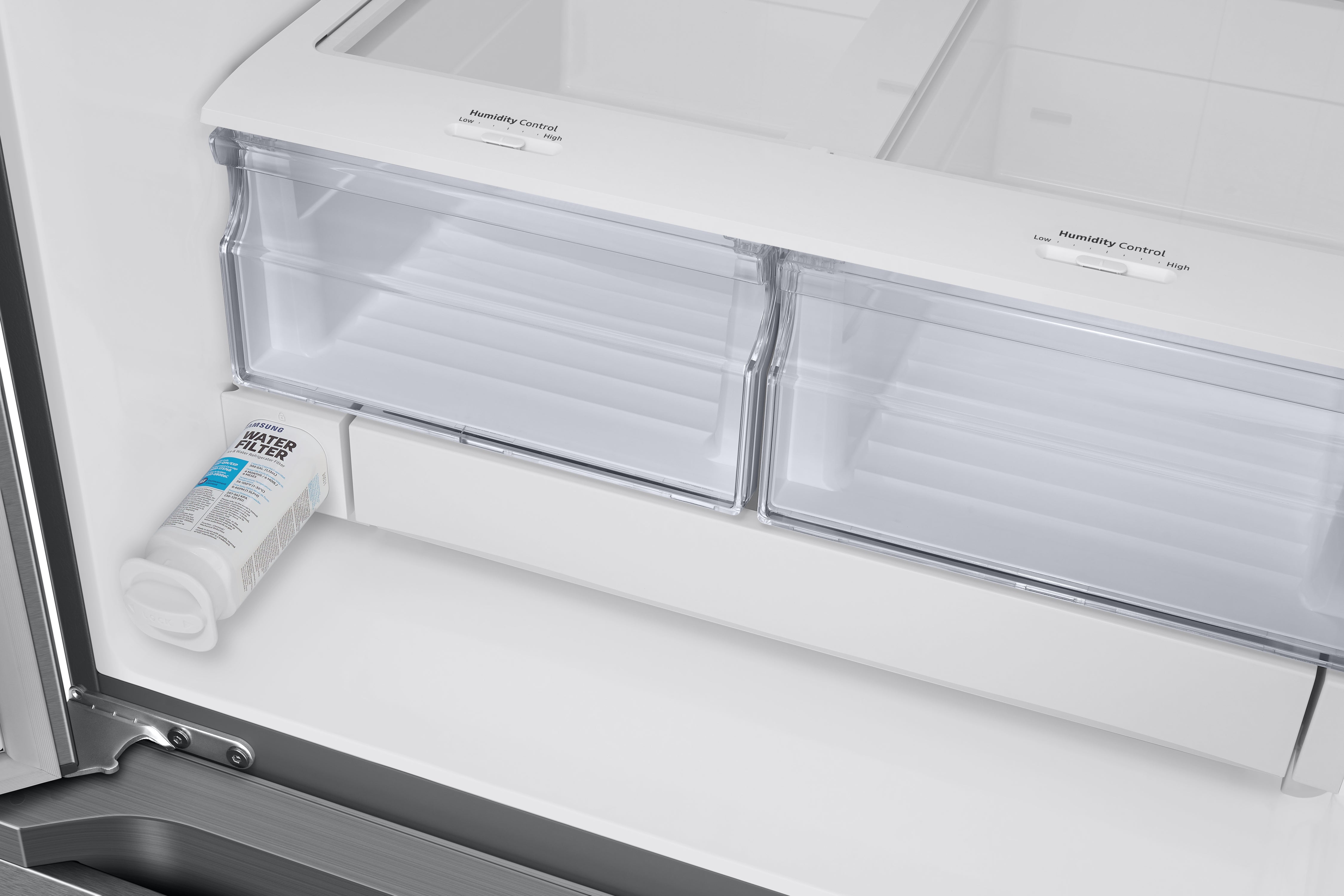 Samsung 30" 22.1 Cu. Ft. Stainless Steel French Door Refrigerator with External Water Dispenser - RF22A4221SR/AA