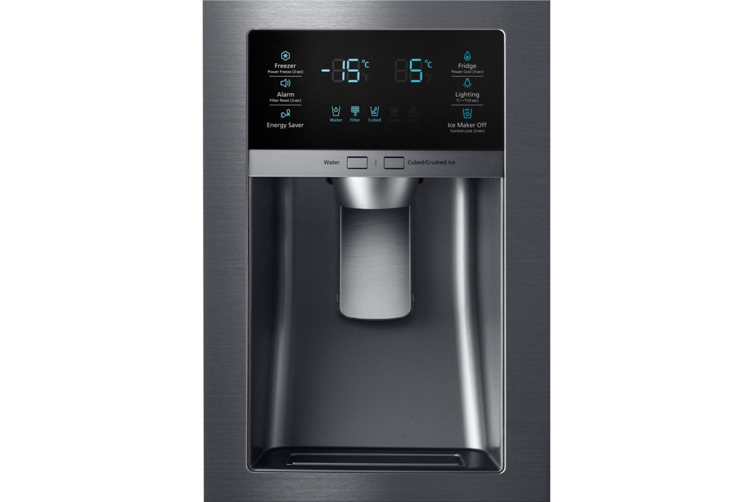 Samsung Black Stainless Steel French Door Refrigerator with Twin Cooling Plus (24.7 Cu.Ft.) - RF25HMIDBSG/AA