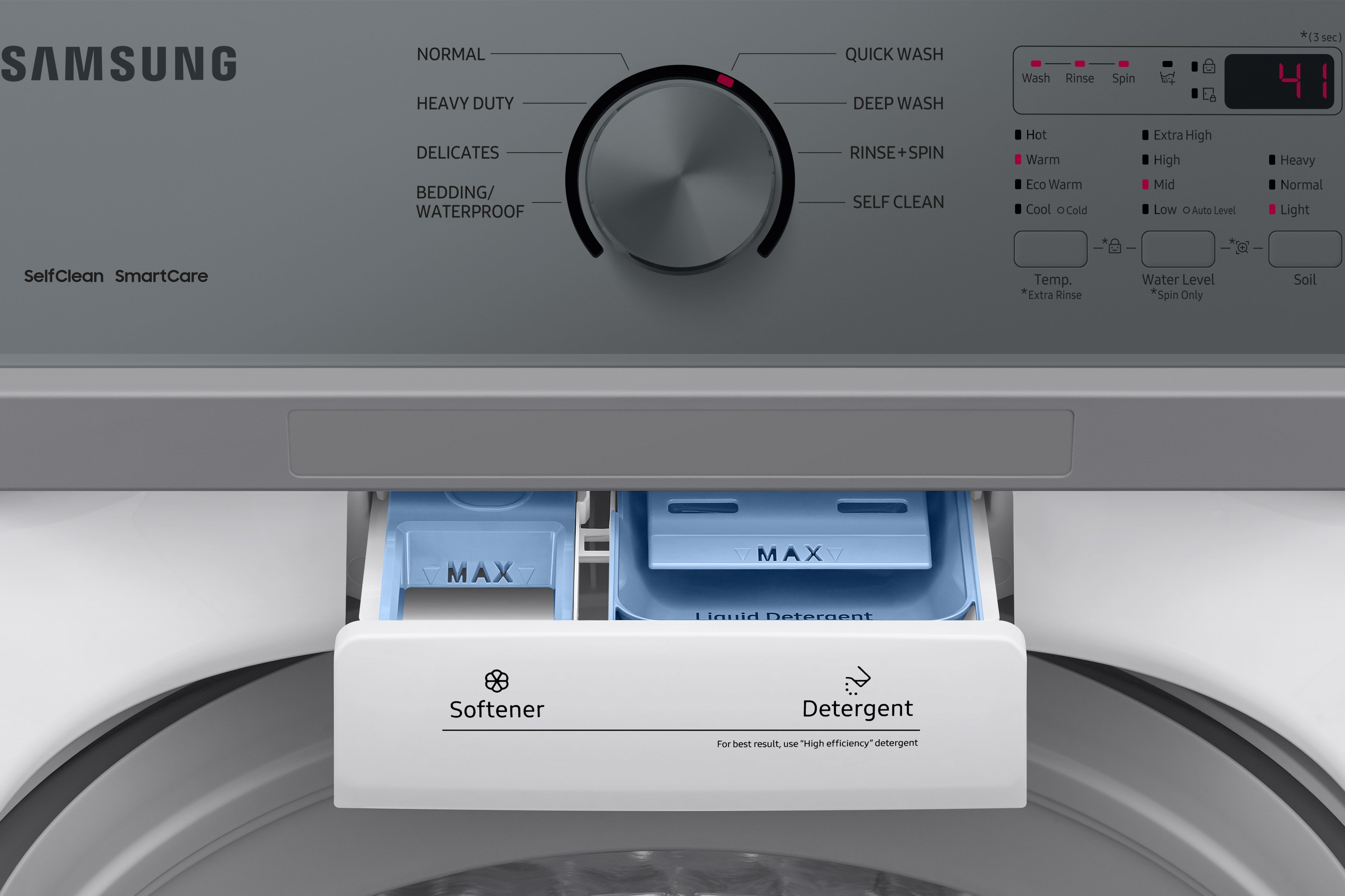 Samsung White Top Load Washer with ActiveWave Agitator (5.0 Cu.Ft) - WA44A3205AW/A4