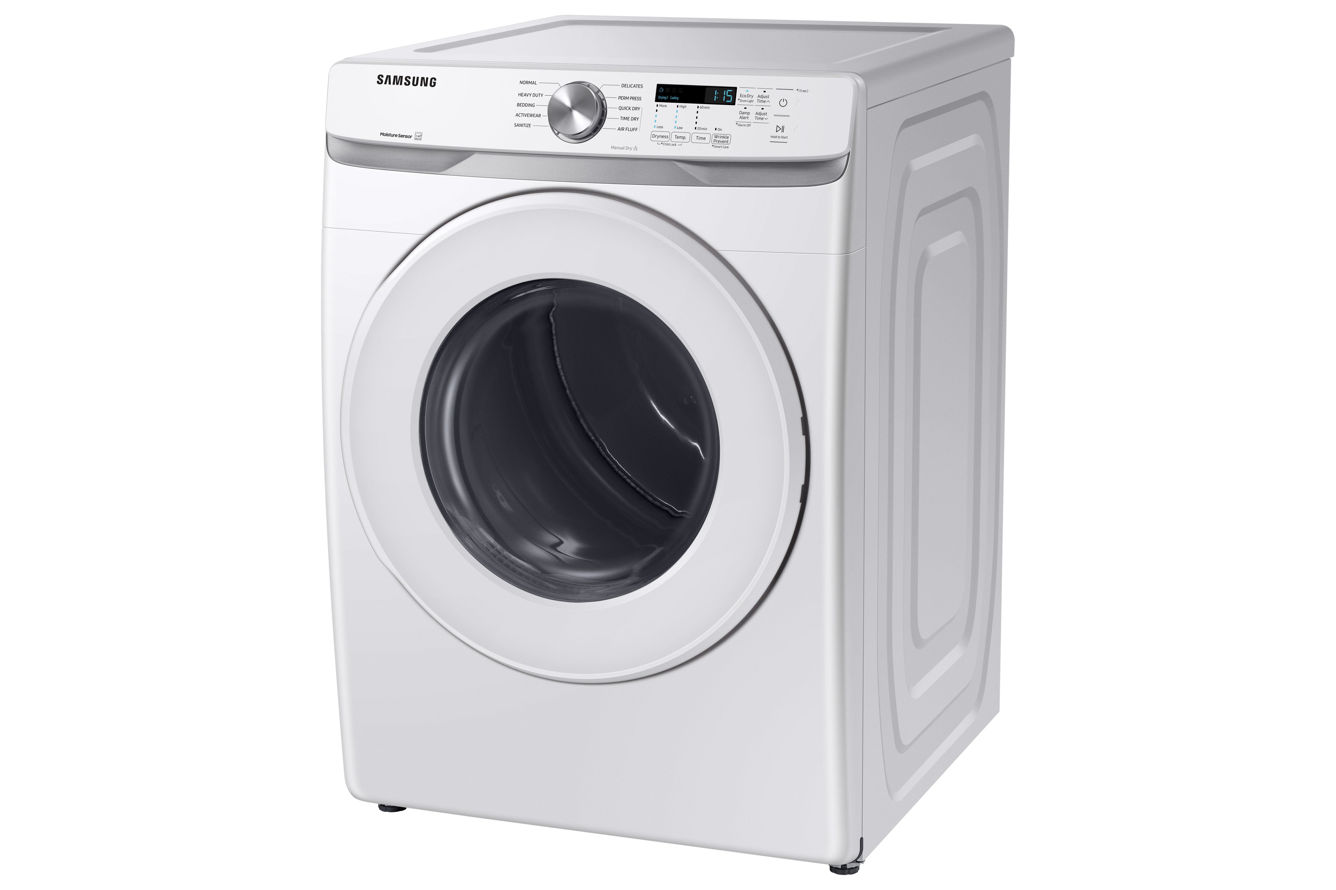 Samsung White Front Load Electric Dryer with Shallow Depth (7.5 Cu.Ft) - DVE45T6005W/AC