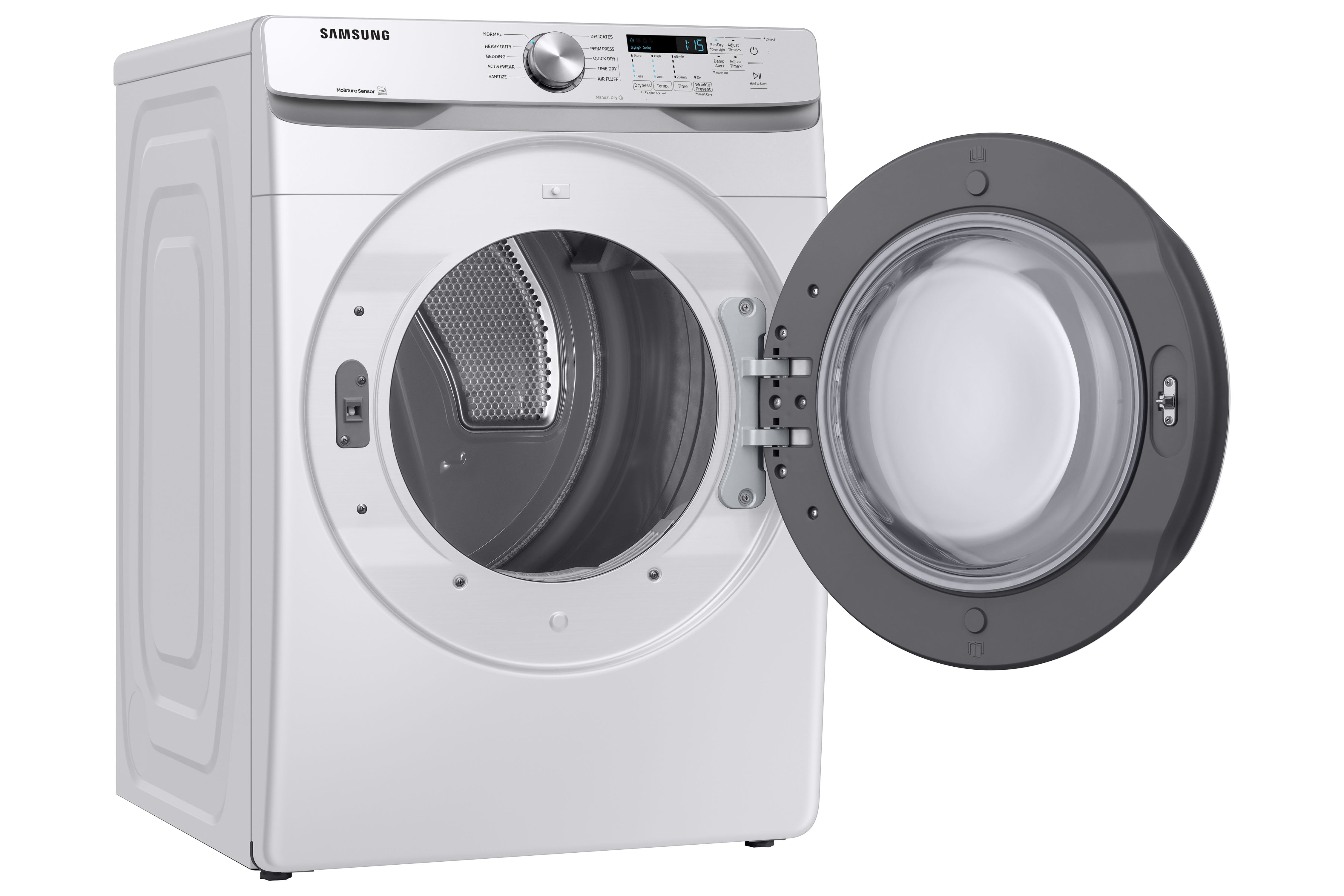 Samsung White Front Load Electric Dryer with Shallow Depth (7.5 Cu.Ft) - DVE45T6005W/AC