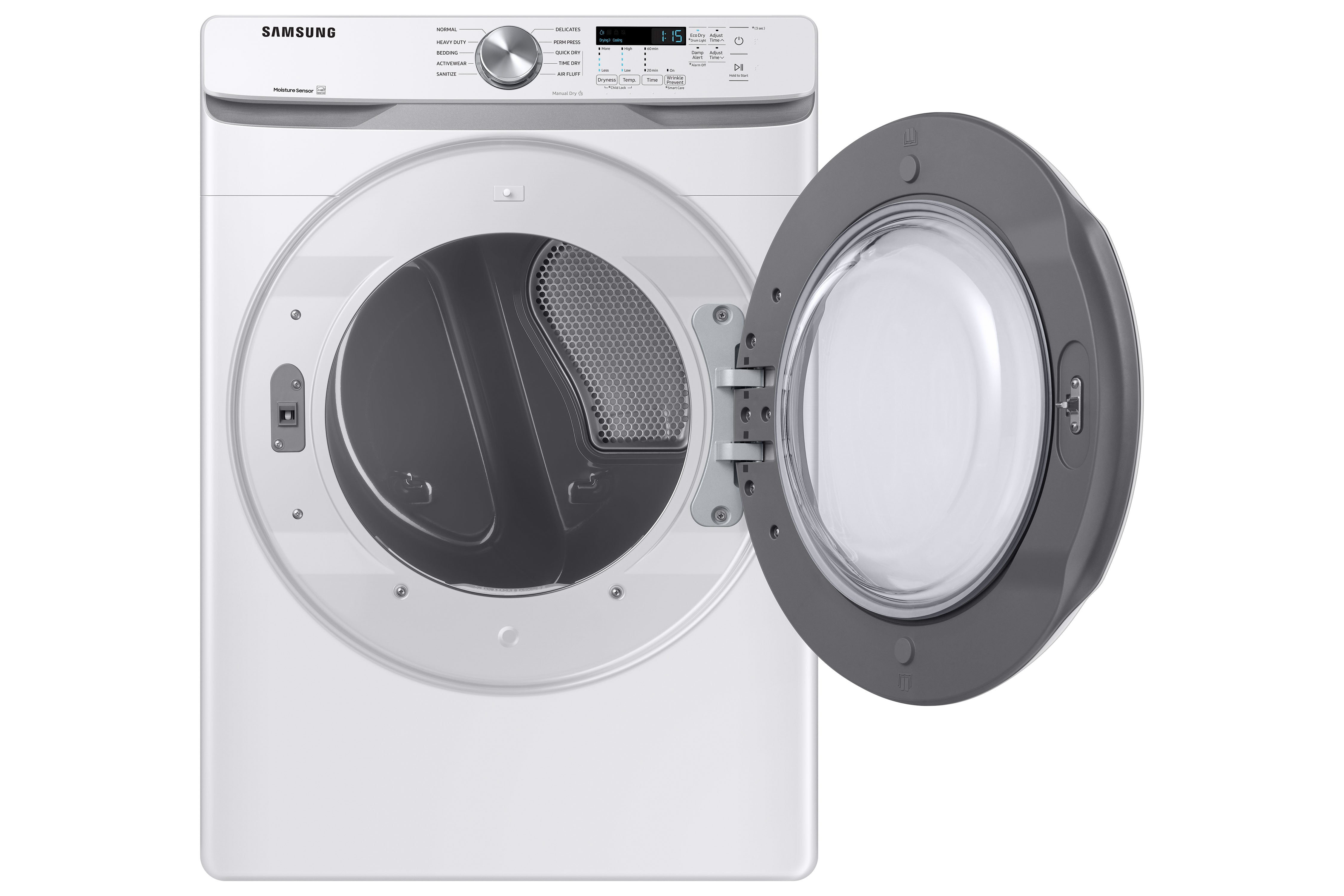 Samsung White Front Load Electric Dryer with Shallow Depth (7.5 Cu.Ft) - DVE45T6005W/AC
