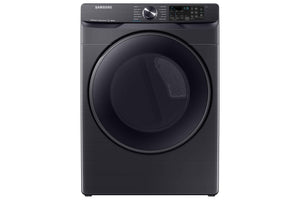 Samsung Black Stainless Steel Front Load Dryer with Steam Sanitize (7.5 Cu.Ft) -DVE50R8500V/AC