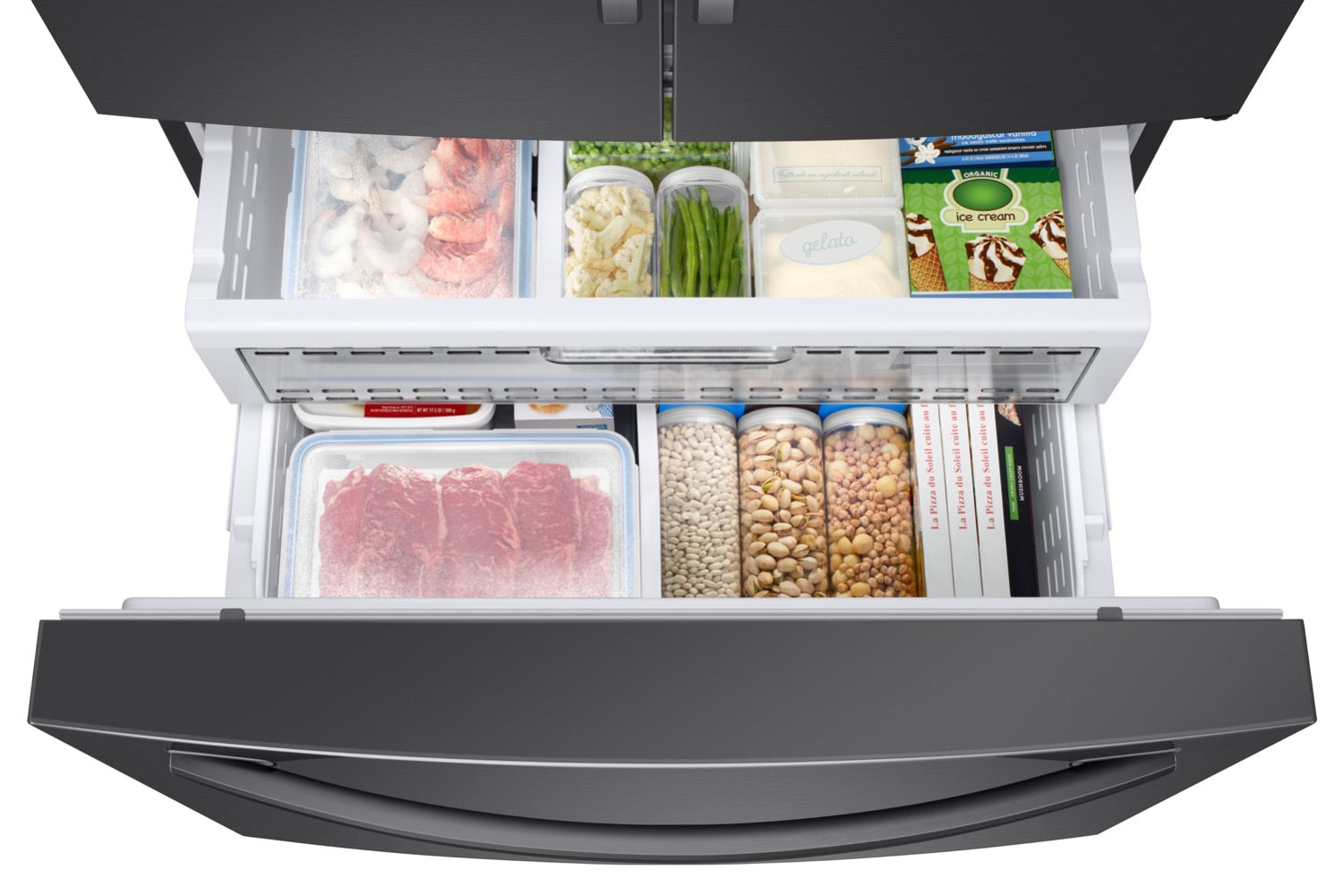 Samsung Black Stainless Steel Counter Depth French Door Refrigerator (22.6 Cu.Ft) - RF23R6201SG/AA