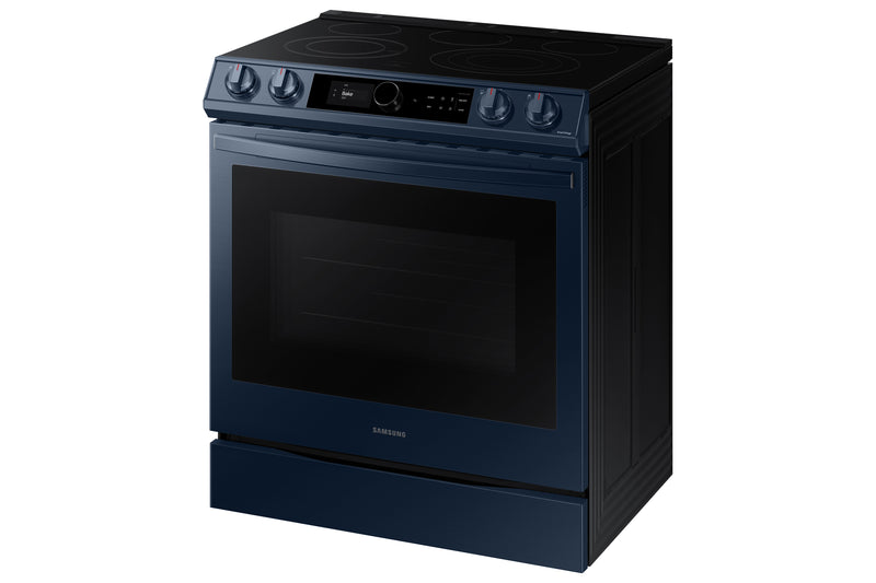 Samsung BESPOKE Navy Steel Slidein Electric Range with True Convection