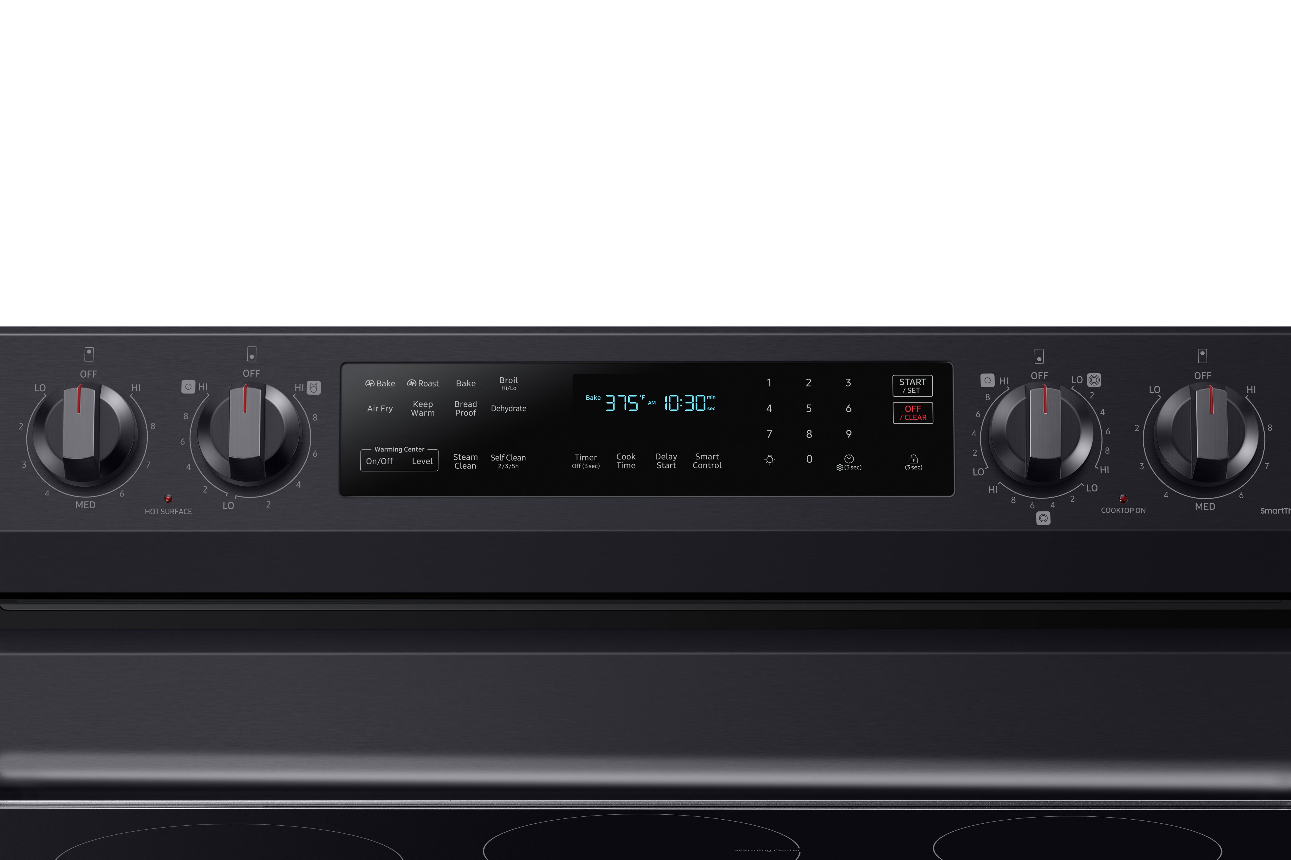 Samsung Black Stainless Steel Freestanding Electric True Convection Range with Air Fry and Wi-Fi (6.3 Cu.Ft) - NE63A6711SG/AC