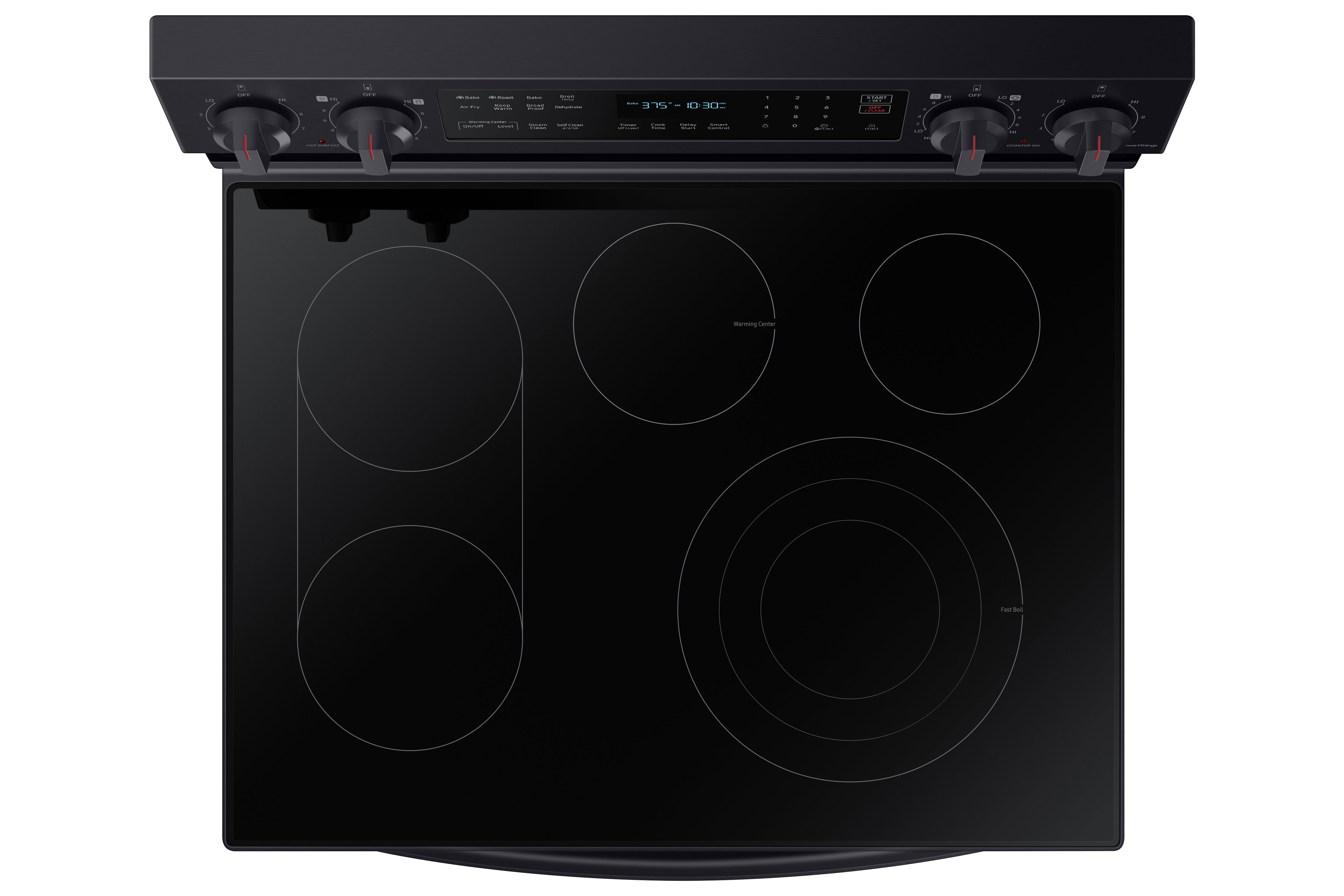 Samsung Black Stainless Steel Freestanding Electric True Convection Range with Air Fry and Wi-Fi (6.3 Cu.Ft) - NE63A6711SG/AC