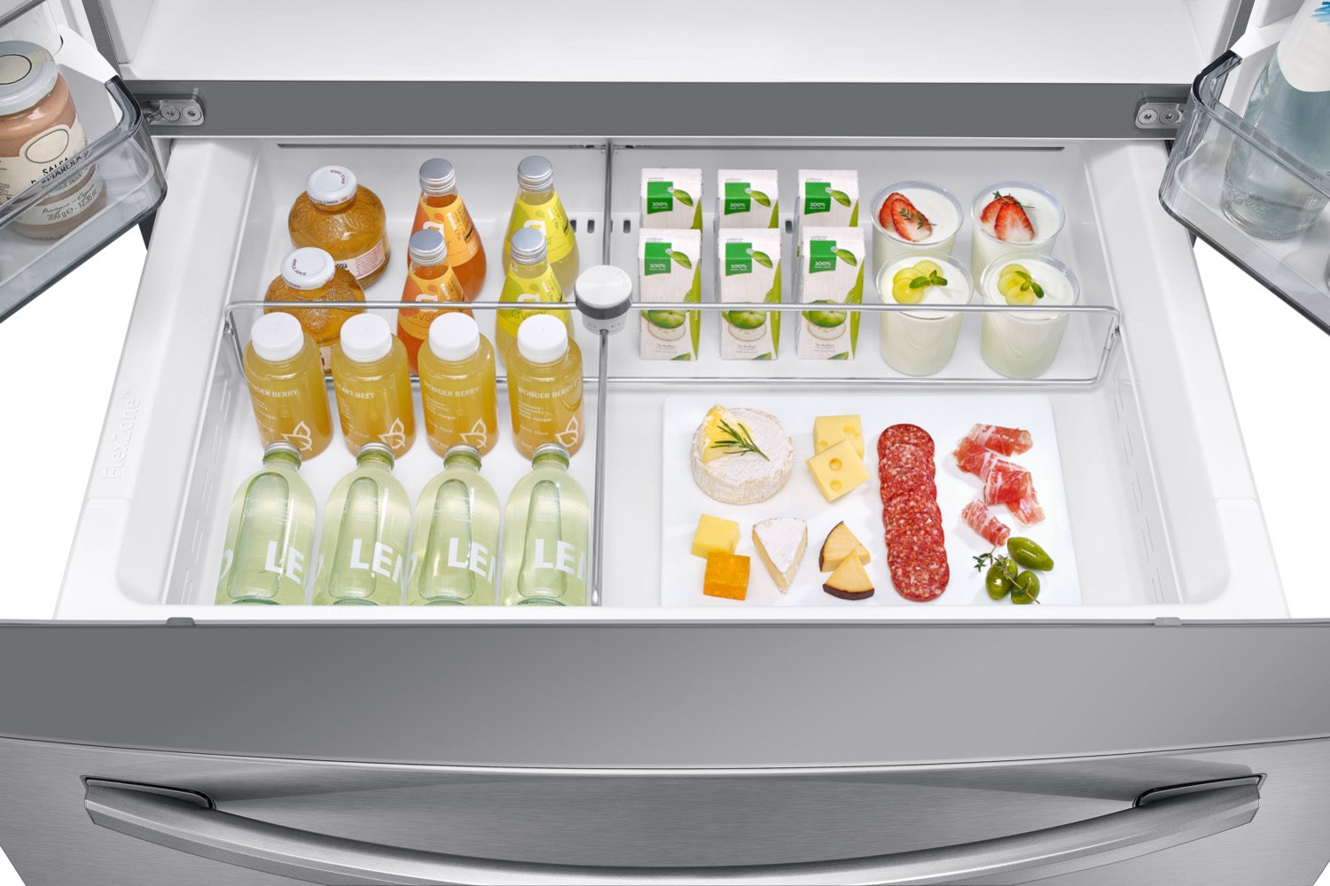 Samsung Stainless Steel 4-Door French Door Refrigerator With FlexZone Drawer (28 Cu.Ft) - RF28R7201SR/AA