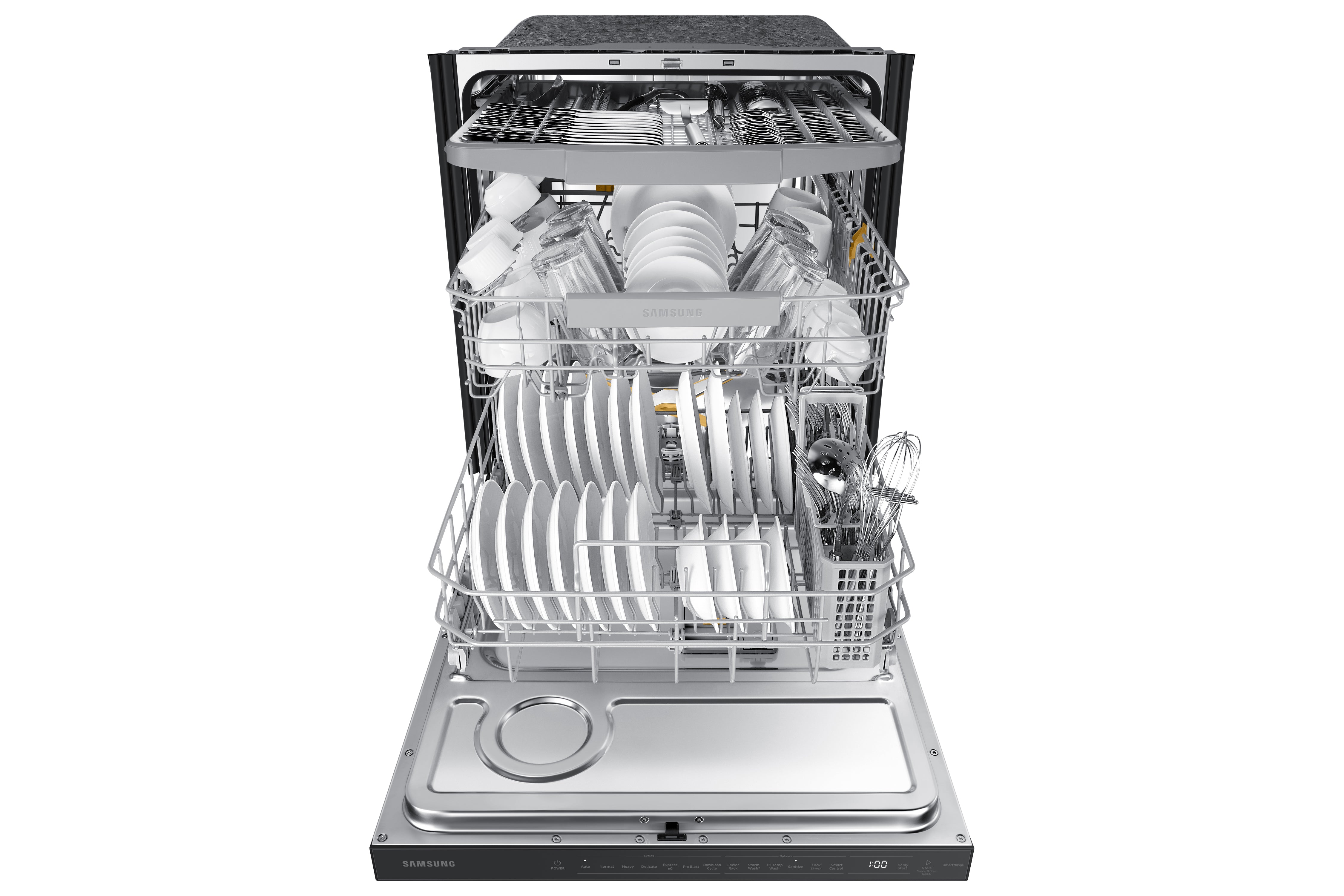 Samsung Black Stainless Built-In Dishwasher with AutoRelease - DW80B6060UG/AC