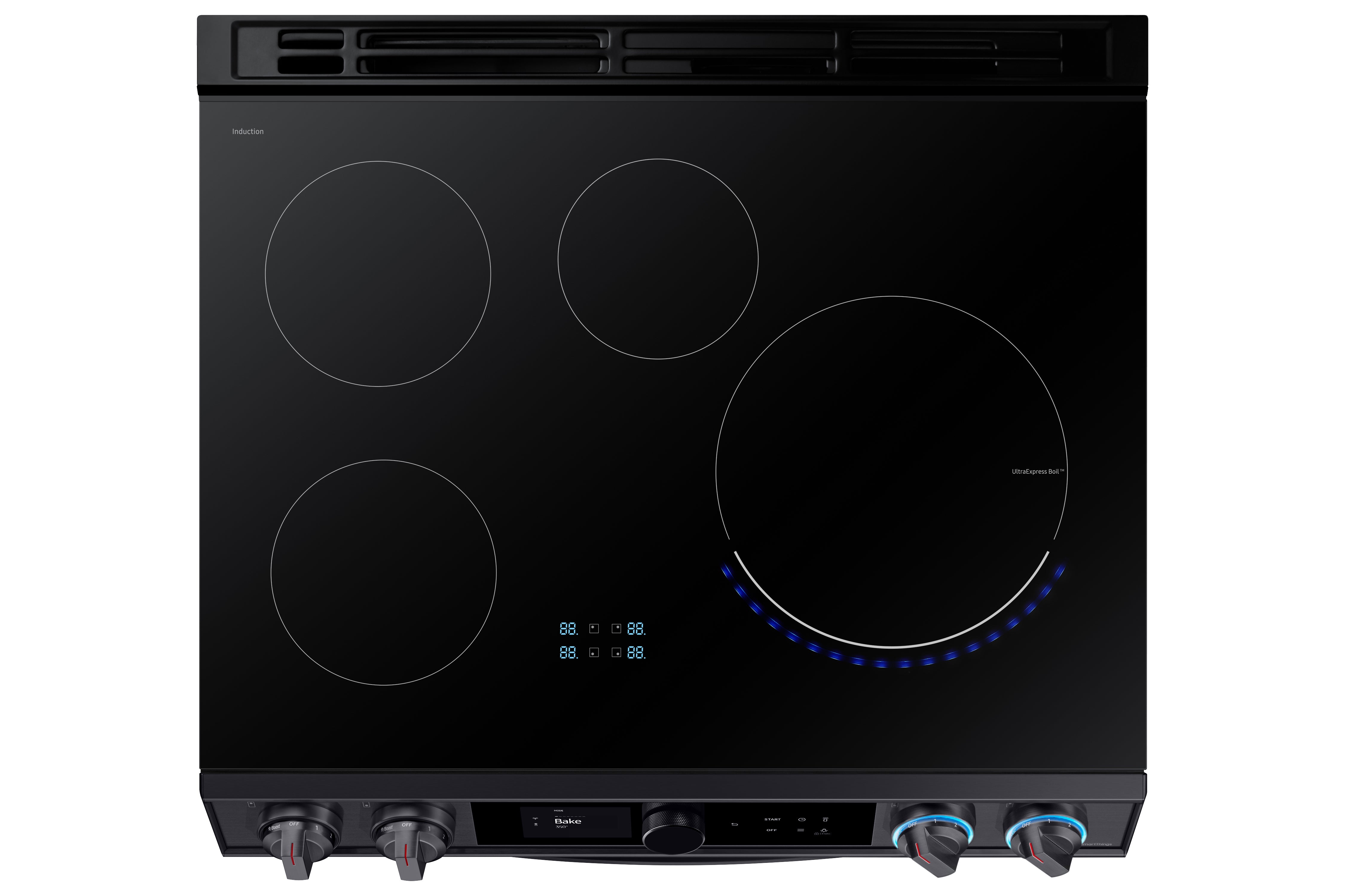 Samsung Black Stainless Steel Slide-In Induction Range with Wi-Fi and Air Fry (6.3 Cu.Ft) - NE63T8911SG/AC