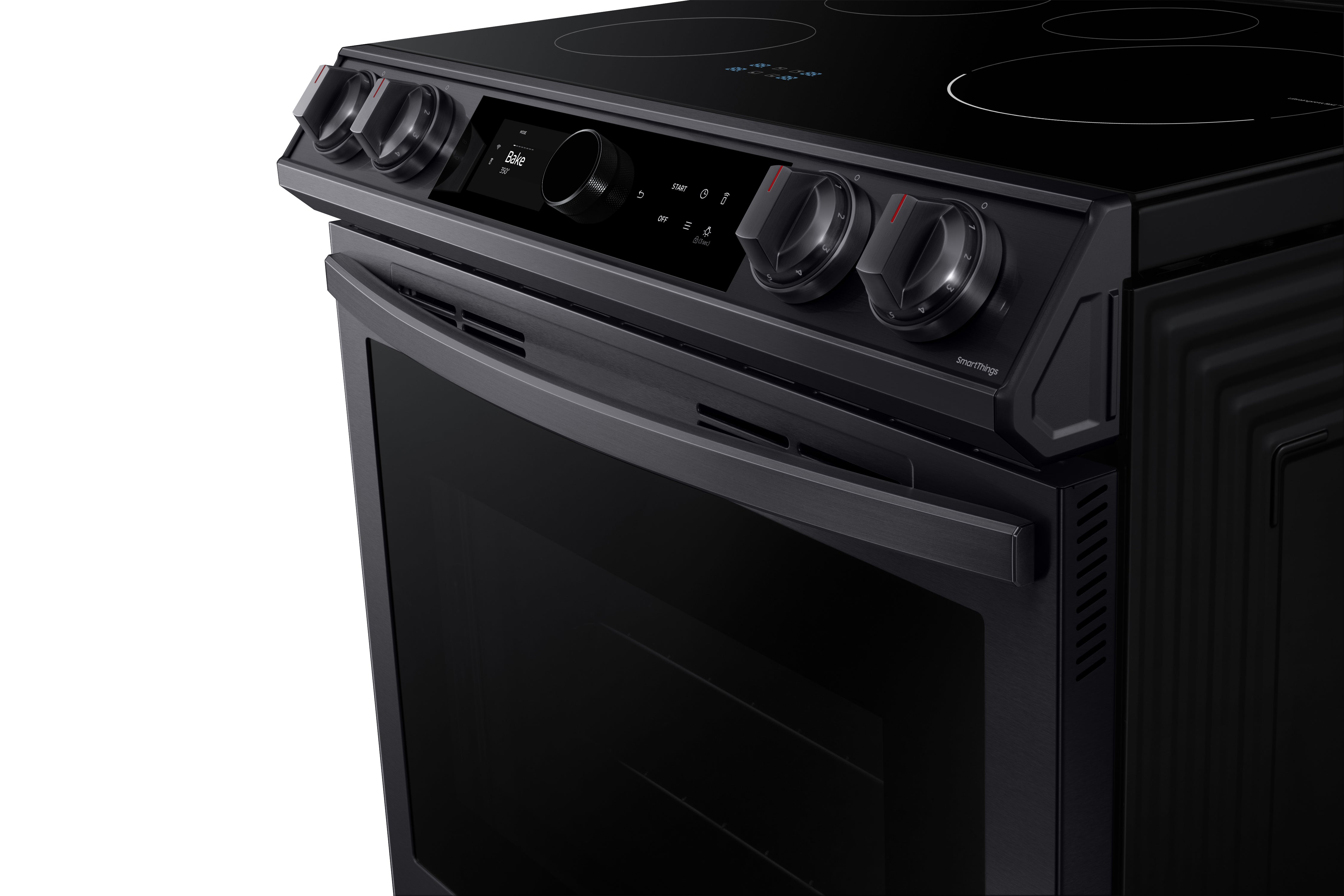 Samsung Black Stainless Steel Slide-In Induction Range with Wi-Fi and Air Fry (6.3 Cu.Ft) - NE63T8911SG/AC