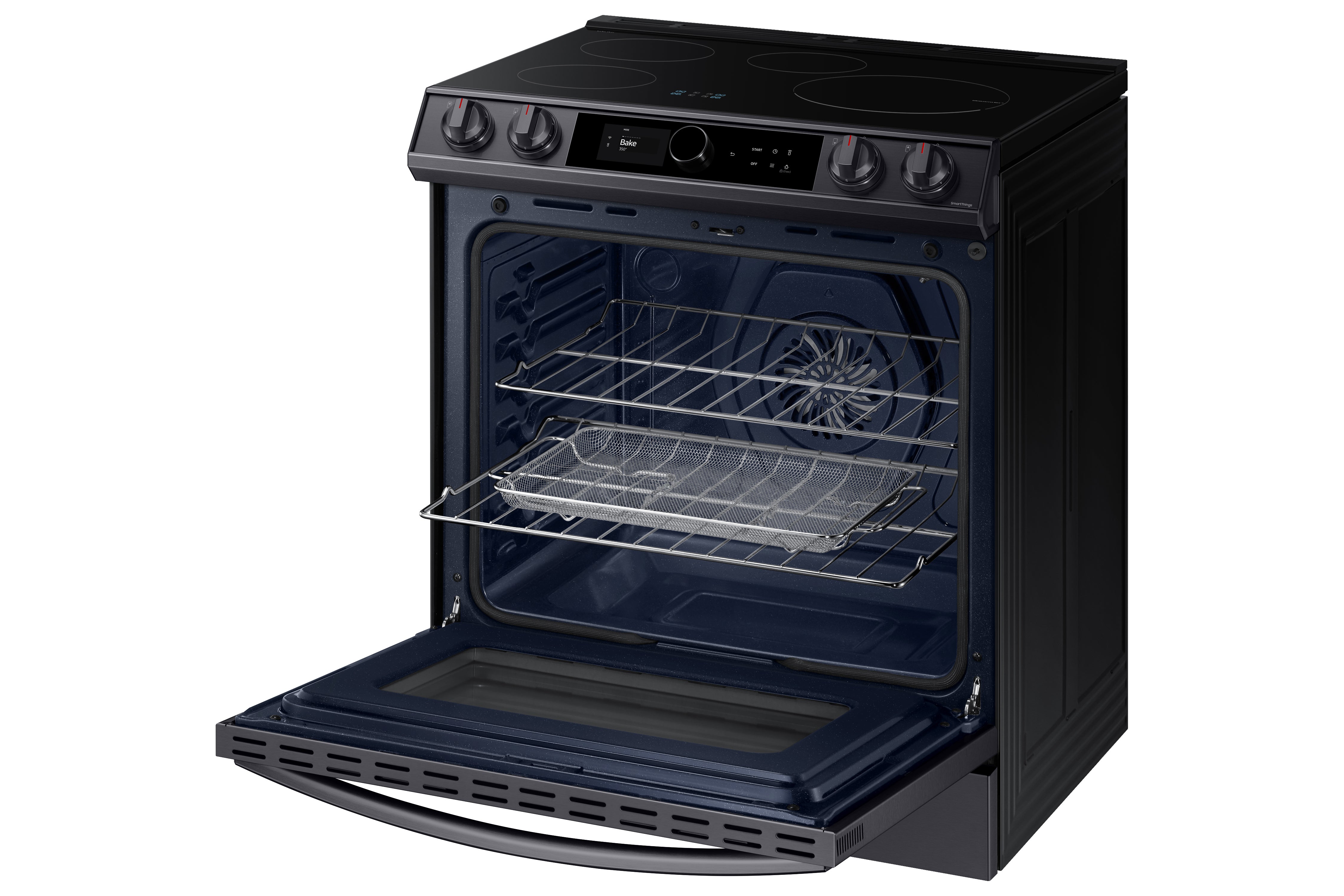 Samsung Black Stainless Steel Slide-In Induction Range with Wi-Fi and Air Fry (6.3 Cu.Ft) - NE63T8911SG/AC