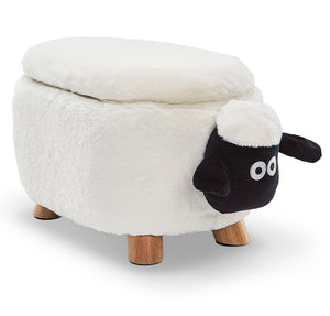 Sheep Storage Ottoman - White