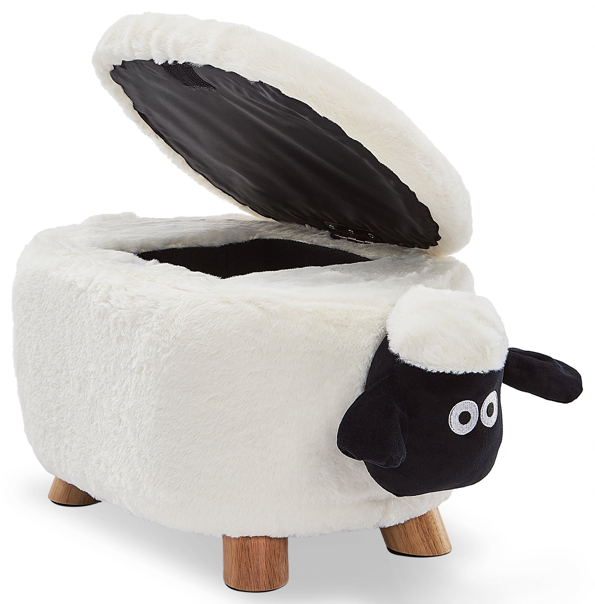 Sheep Storage Ottoman - White