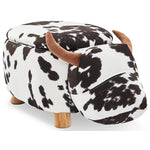 Cow Storage Ottoman - Black and White