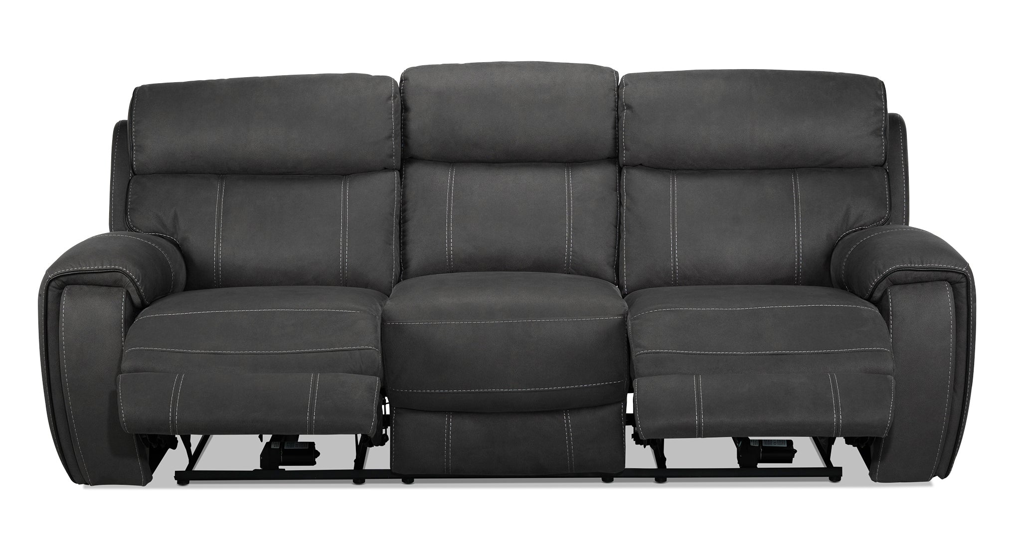 Martin Power Reclining Sofa - Dark grey