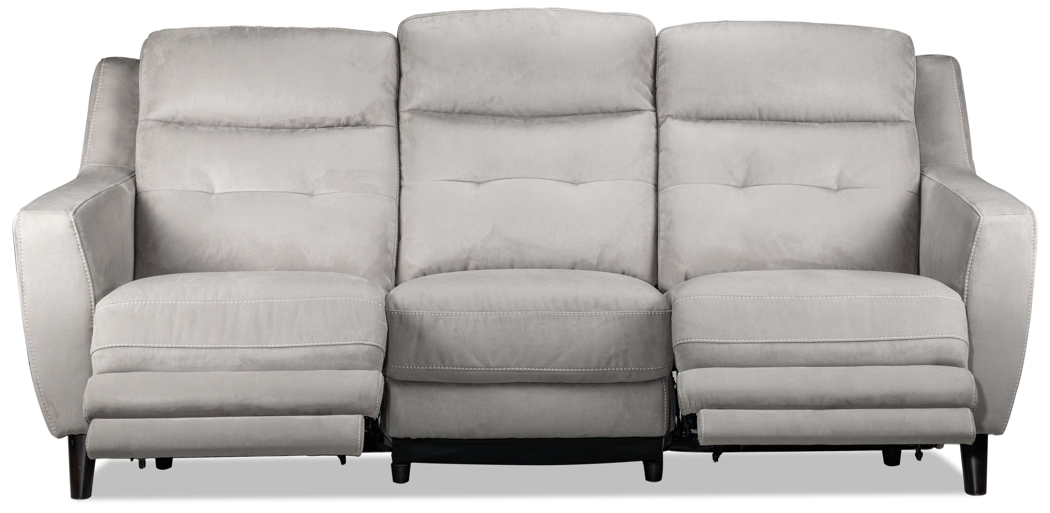 Lucas Power Reclining Sofa - Silver Grey