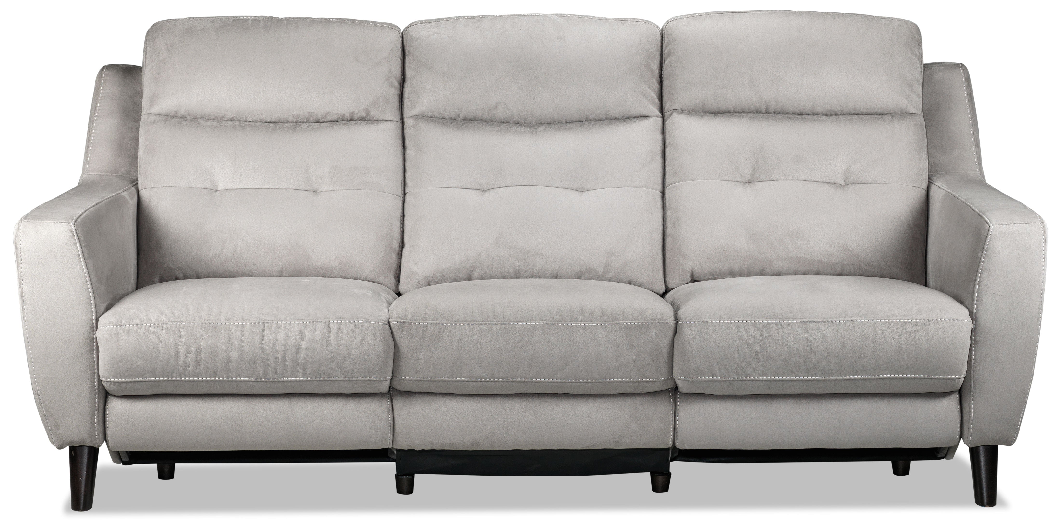 Lucas Power Reclining Sofa - Silver Grey