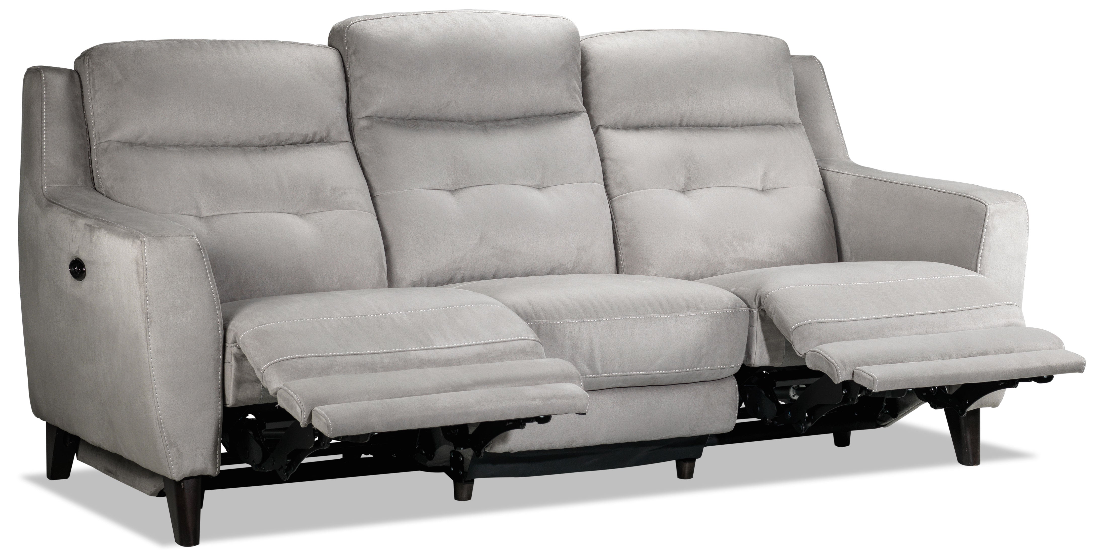 Lucas Power Reclining Sofa - Silver Grey