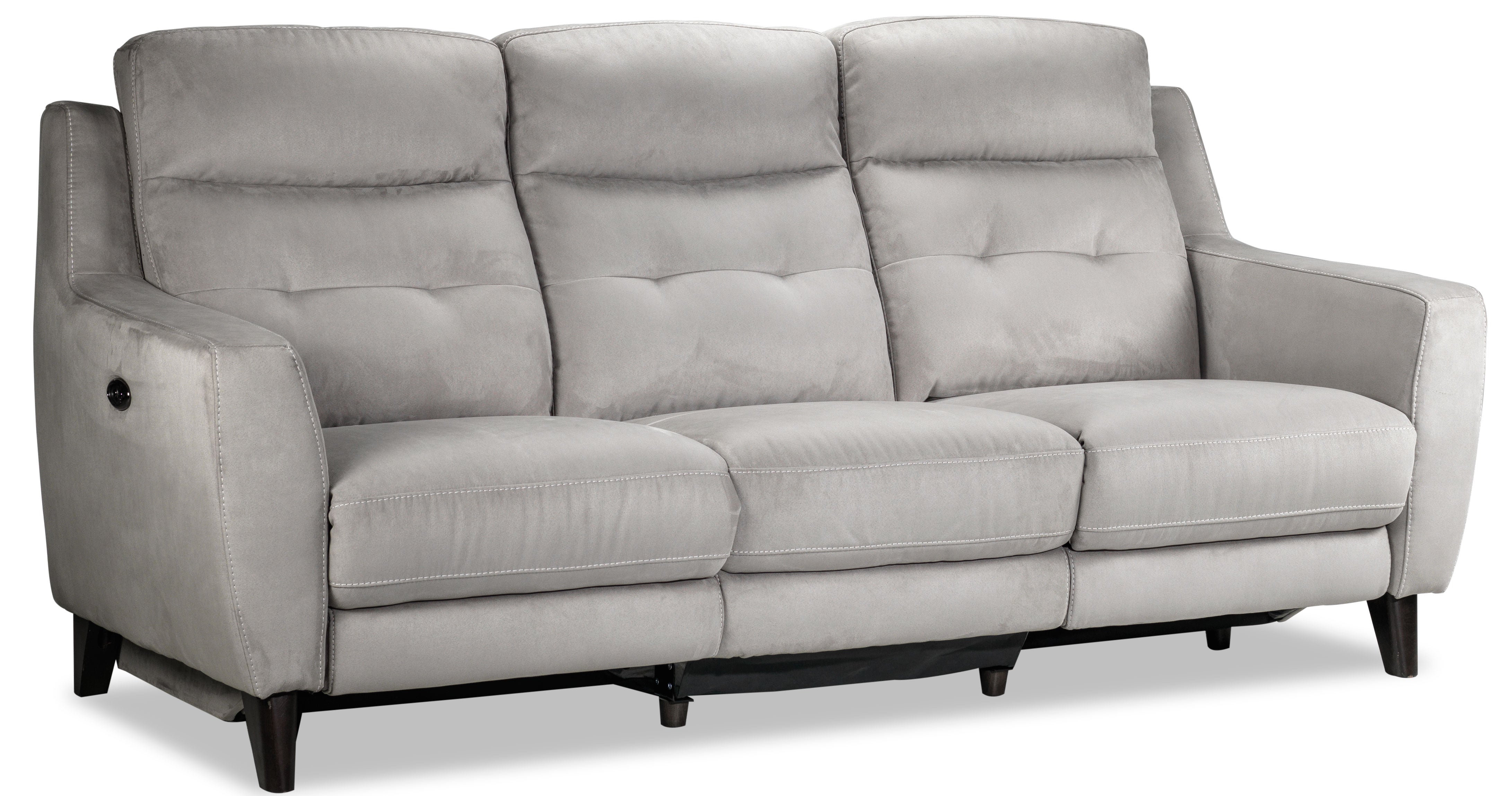 Lucas Power Reclining Sofa - Silver Grey