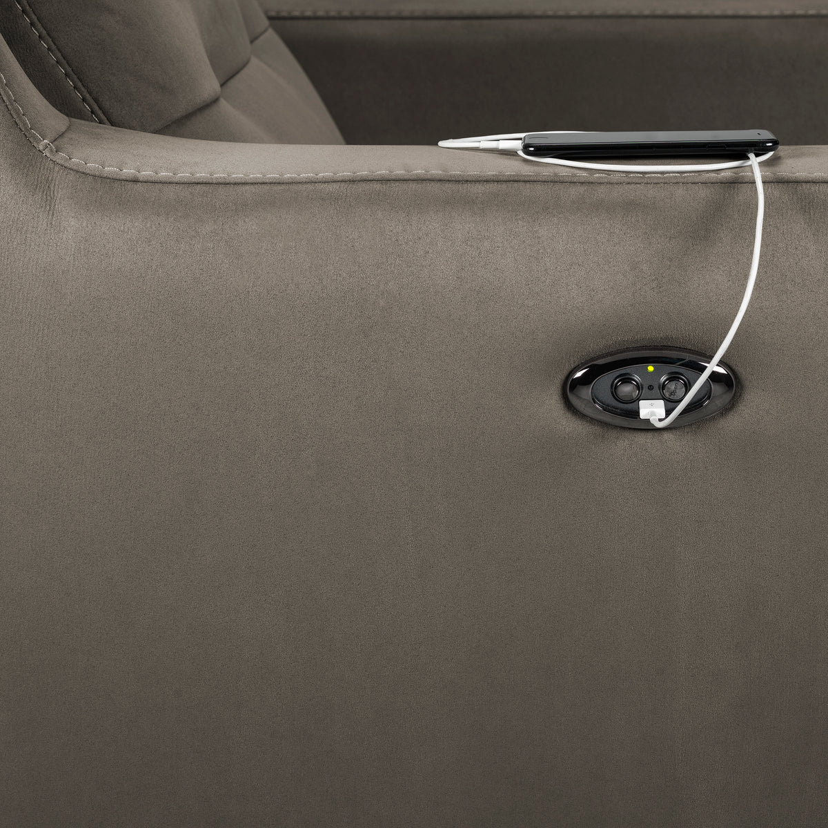Lucas Power Recliner - Dark Grey