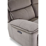 Memphis Dual Power Recliner - Silver Grey