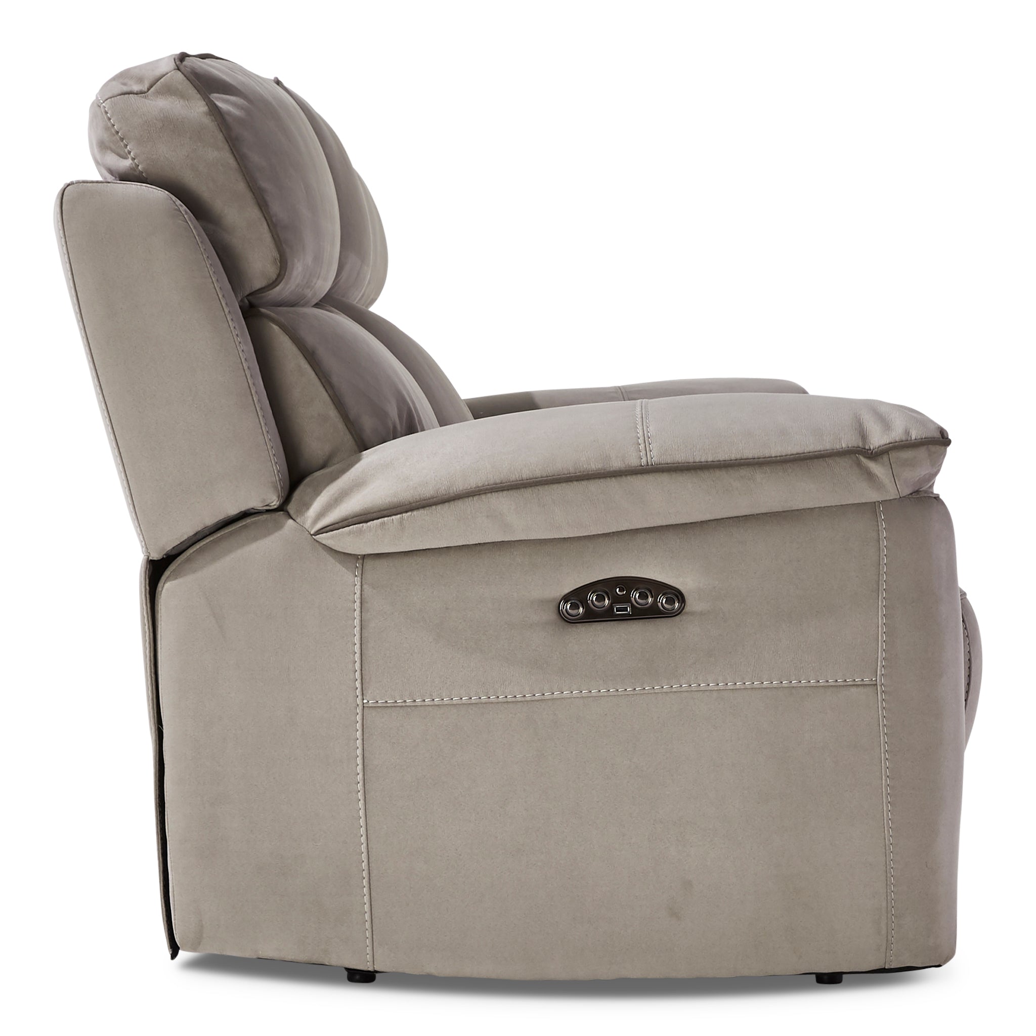 Memphis Dual Power Reclining Sofa - Silver Grey