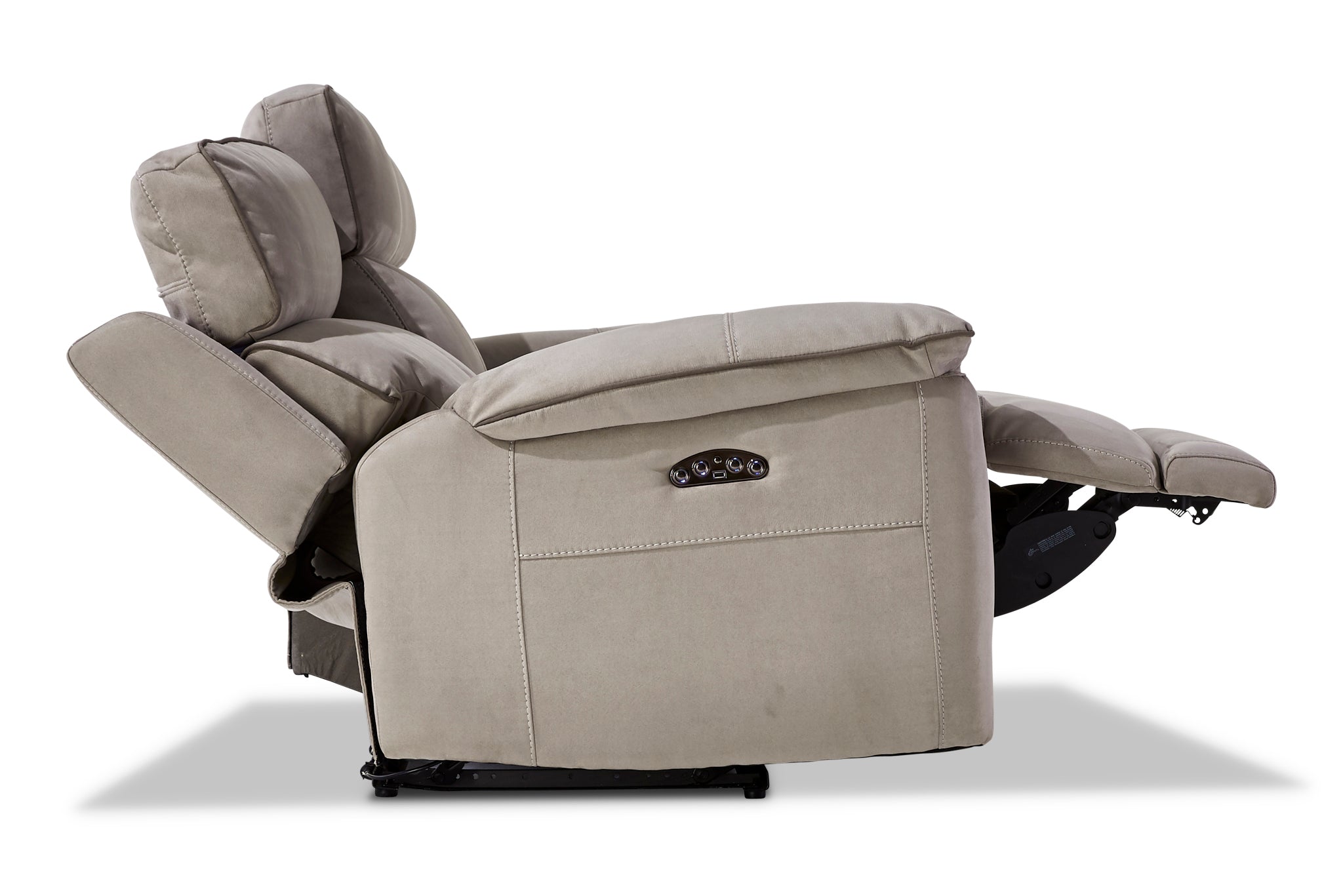 Memphis Dual Power Reclining Sofa - Silver Grey