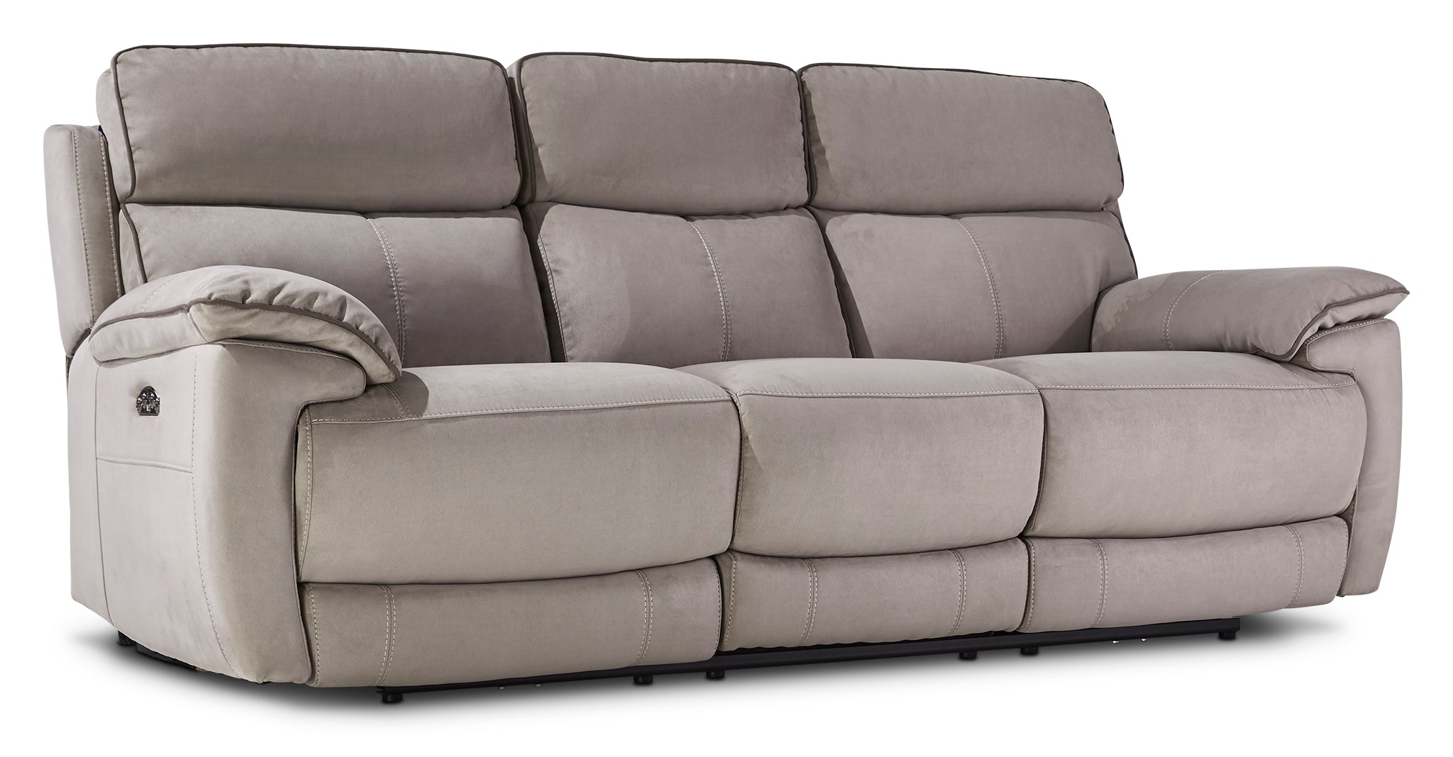 Memphis Dual Power Reclining Sofa - Silver Grey