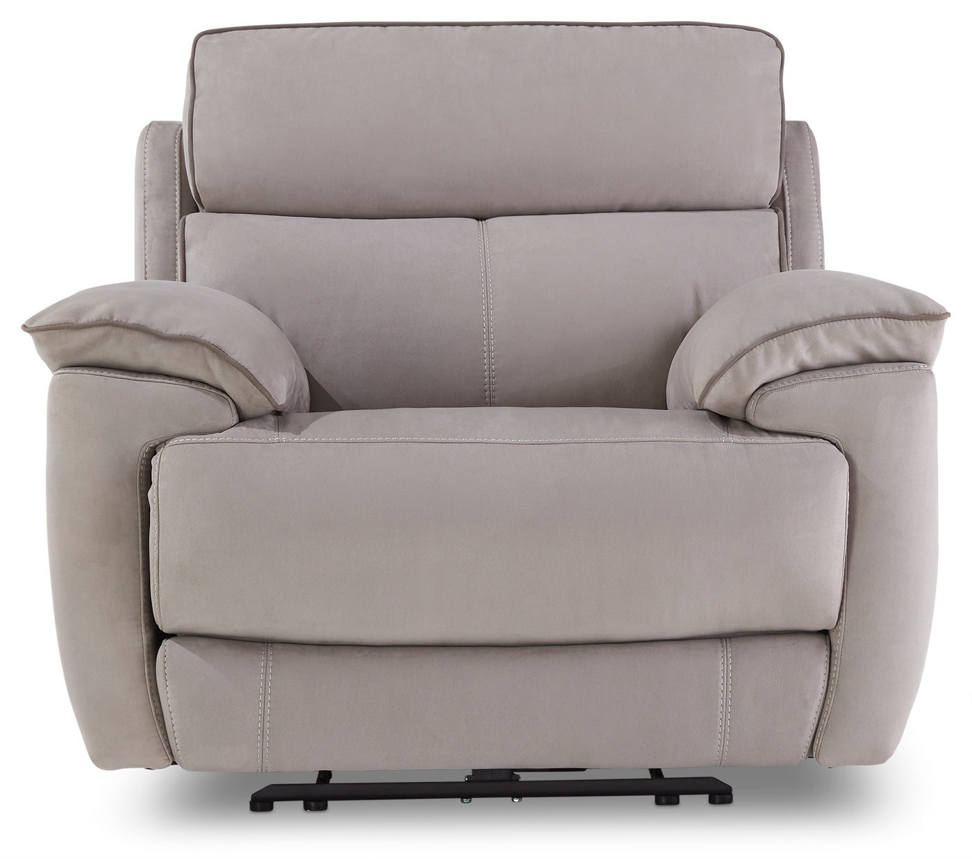 Memphis Dual Power Recliner - Silver Grey