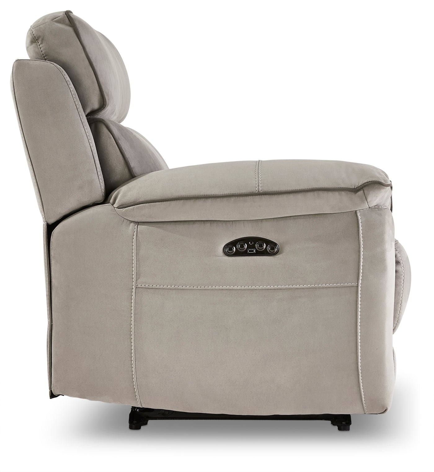 Memphis Dual Power Recliner - Silver Grey