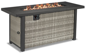 Melville One - Outdoor Rectangular Fire Table - Grey