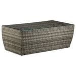 Melville One - Outdoor Coffee Table with Tempered Glass - Grey
