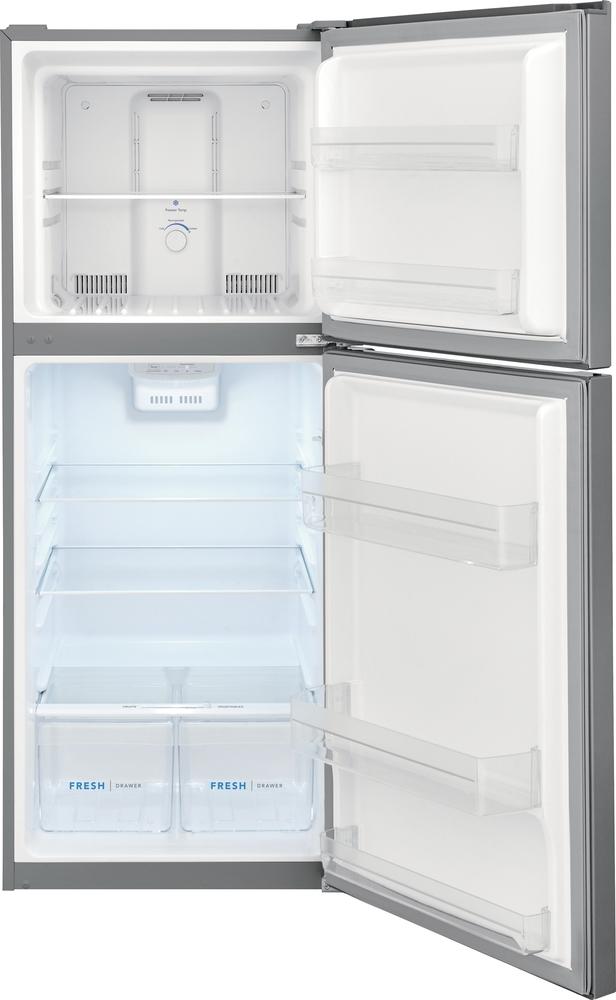 Frigidaire 23.75" 11.6 Cu. Ft. Brushed Stainless Steel Top-Freezer Refrigerator - FFET1222UV