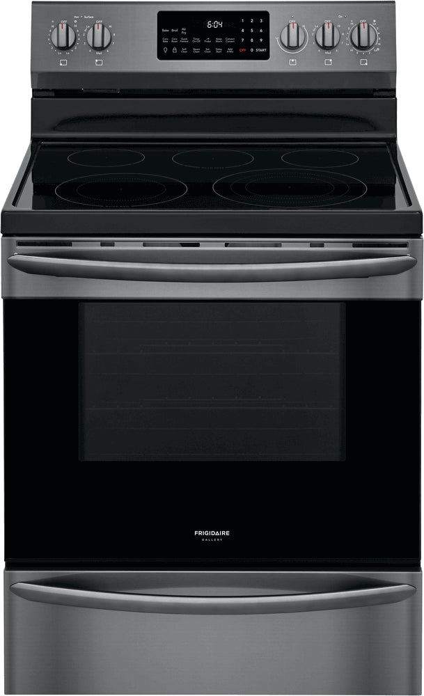 Frigidaire Gallery Black Stainless Steel Freestanding Electric Range with Air Fry - GCRE306CAD