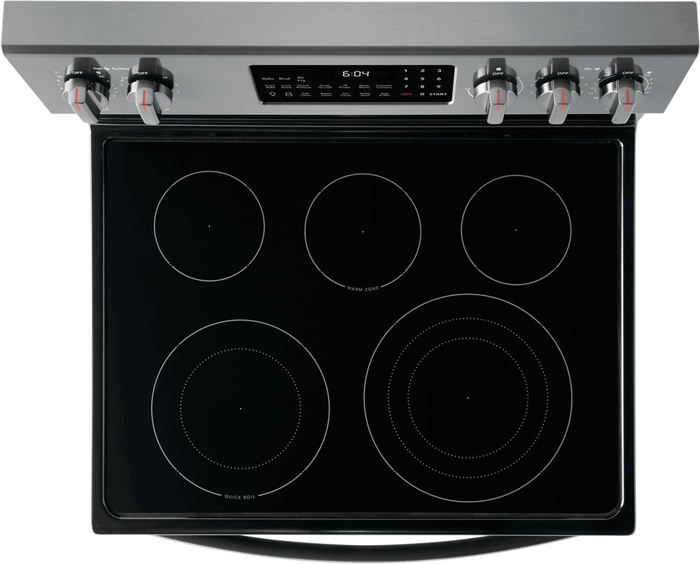 Frigidaire Gallery Black Stainless Steel Freestanding Electric Range with Air Fry - GCRE306CAD