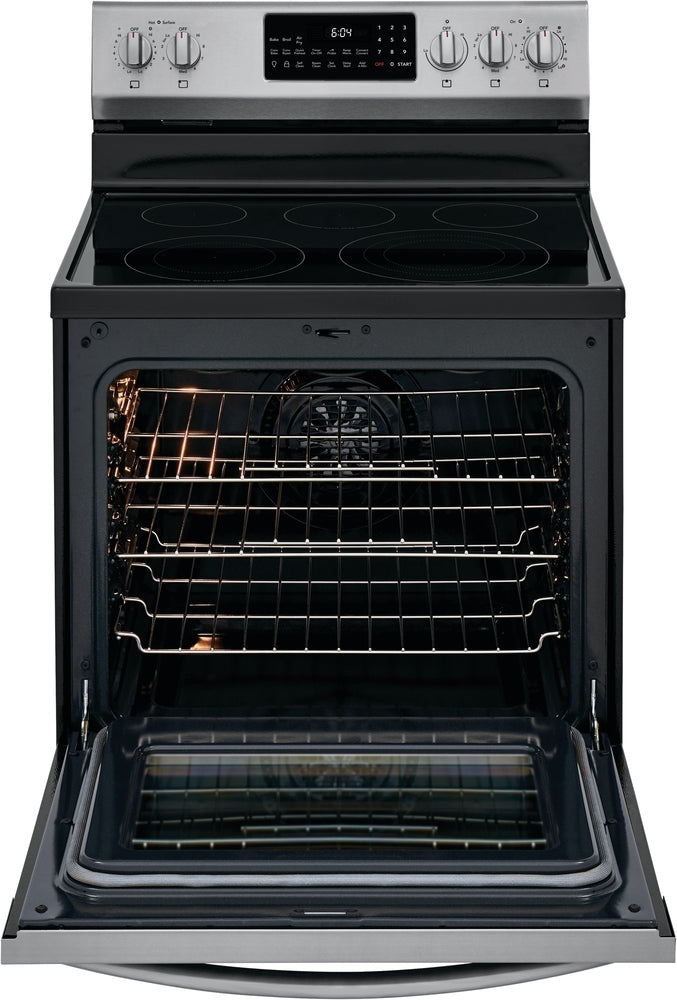 Frigidaire Gallery Smudge-Proof Stainless Steel Freestanding Electric Range with Air Fry - GCRE306CAF