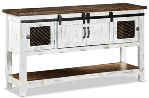 Pueblo Sofa Table - Weathered White