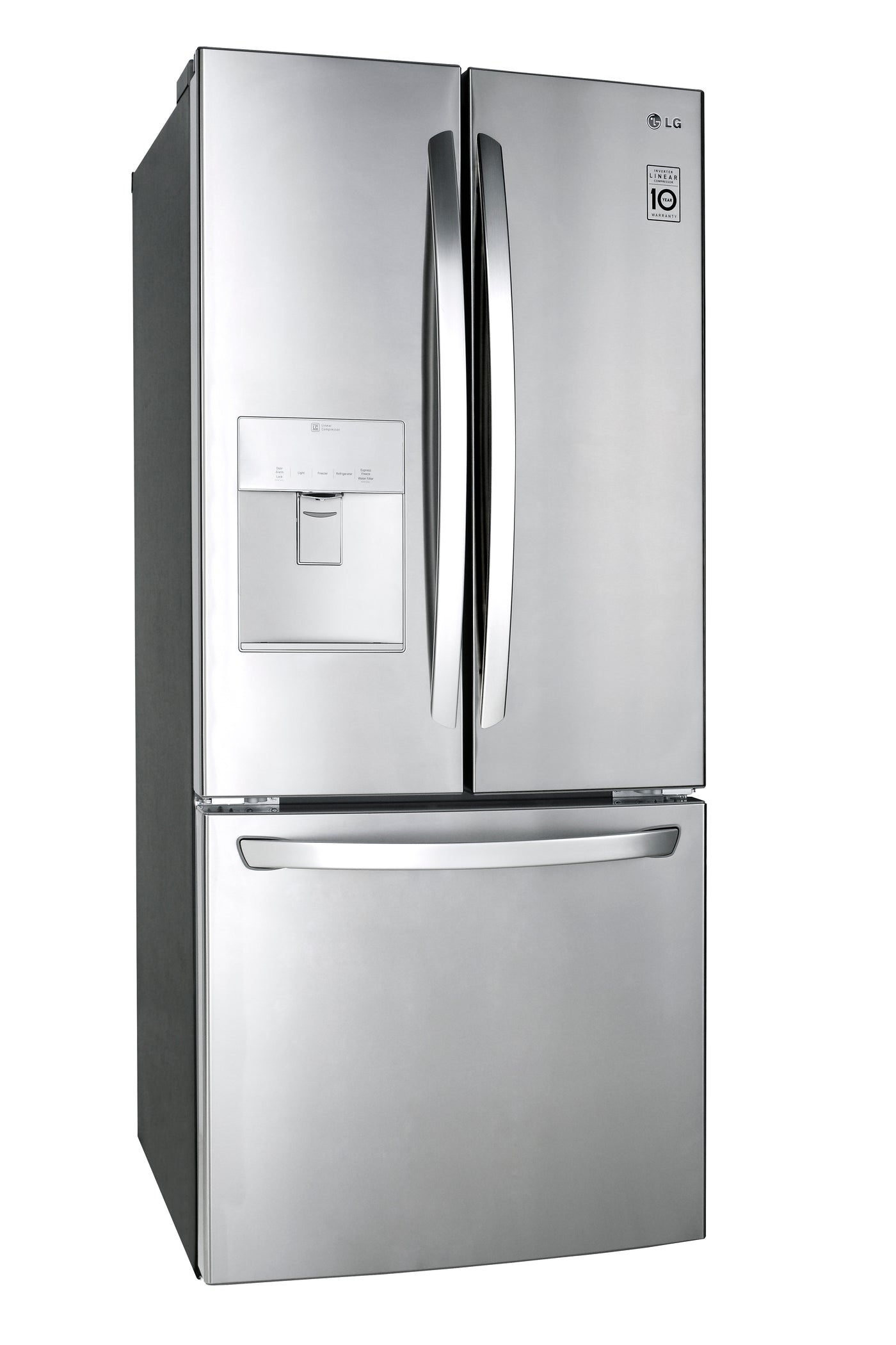 LG 30" Smudge Resistant Stainless Steel French Door Refrigerator with Water dispenser (22 cu. ft.) - LRFWS2200S