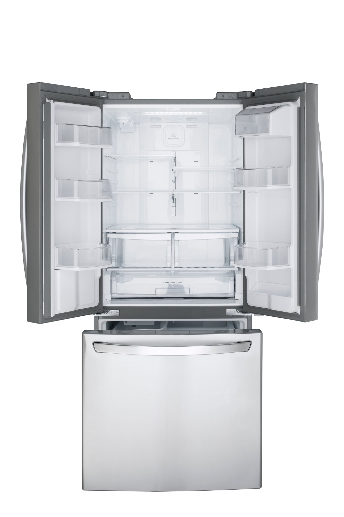 LG 30" 22 Cu. Ft. Smudge Resistant Stainless Steel French Door Refrigerator with Water dispenser - LRFWS2200S