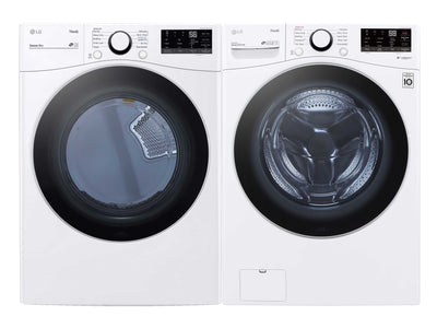LG White Front-Load Washer (5.2 cu. ft.) & Electric Dryer (7.4 cu. ft.) - WM3600HWA/DLE3600W