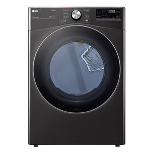 LG Black Steel Electric Steam Dryer with AI Sensor Dry™ and ThinQ® Technology Wi-Fi Enabled (7.4 Cu. Ft.) - DLEX4200B