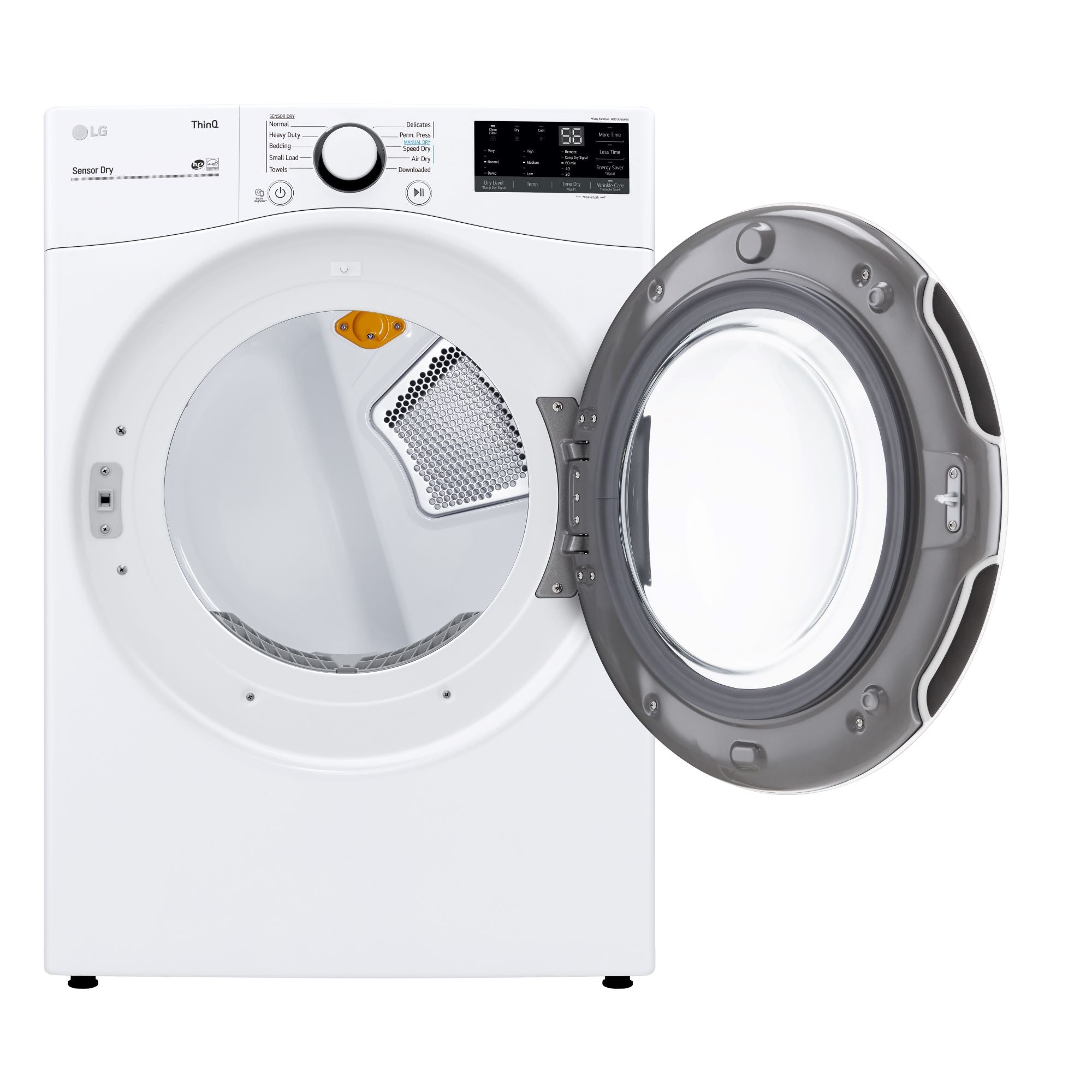 LG White Smart Wi-Fi Enabled Front Load Electric Dryer with Built-In AI (7.4 Cu. Ft.) - DLE3600W